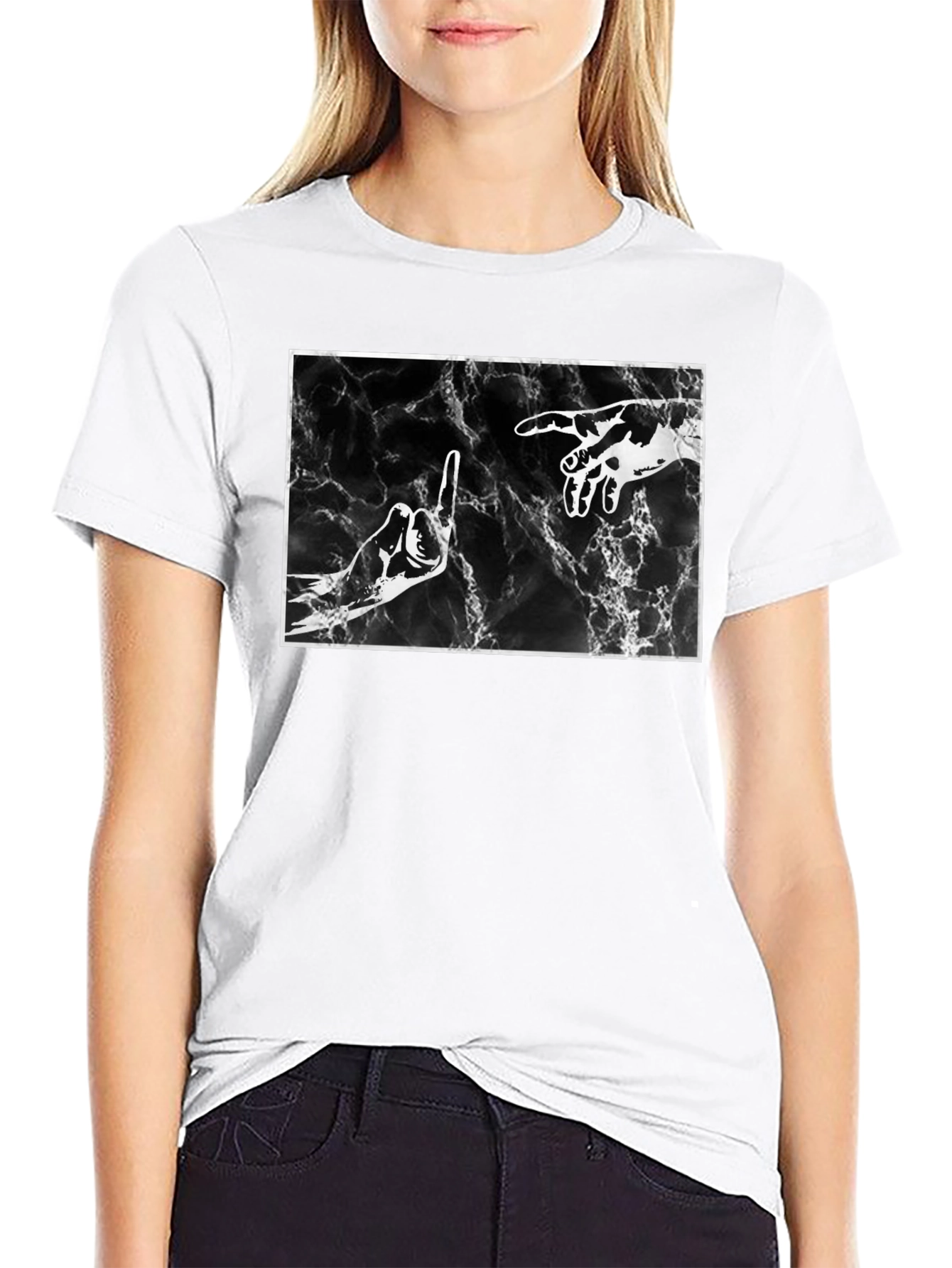 Michelangelo Creation Flip-Off T-Shirt