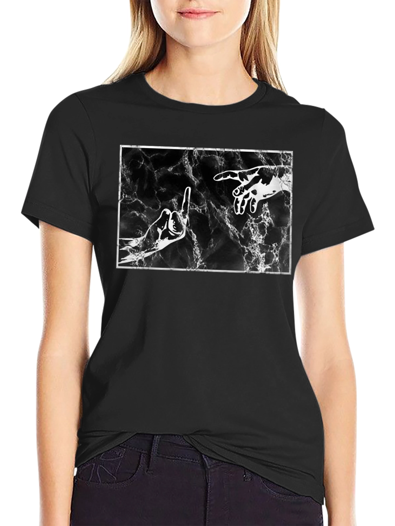 Michelangelo Creation Flip-Off T-Shirt