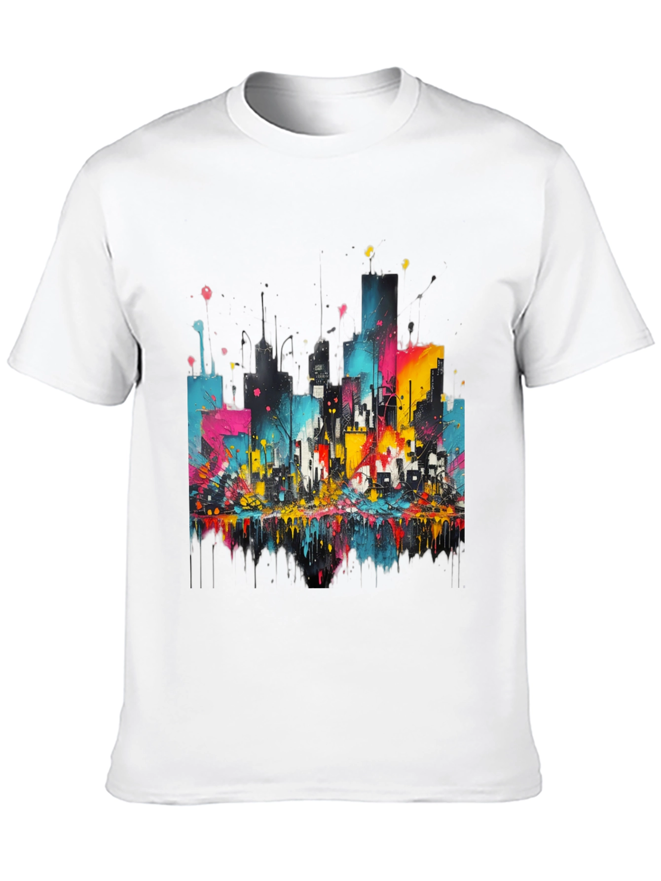 Urban Art T-Shirt - Vivid Cityscape Design