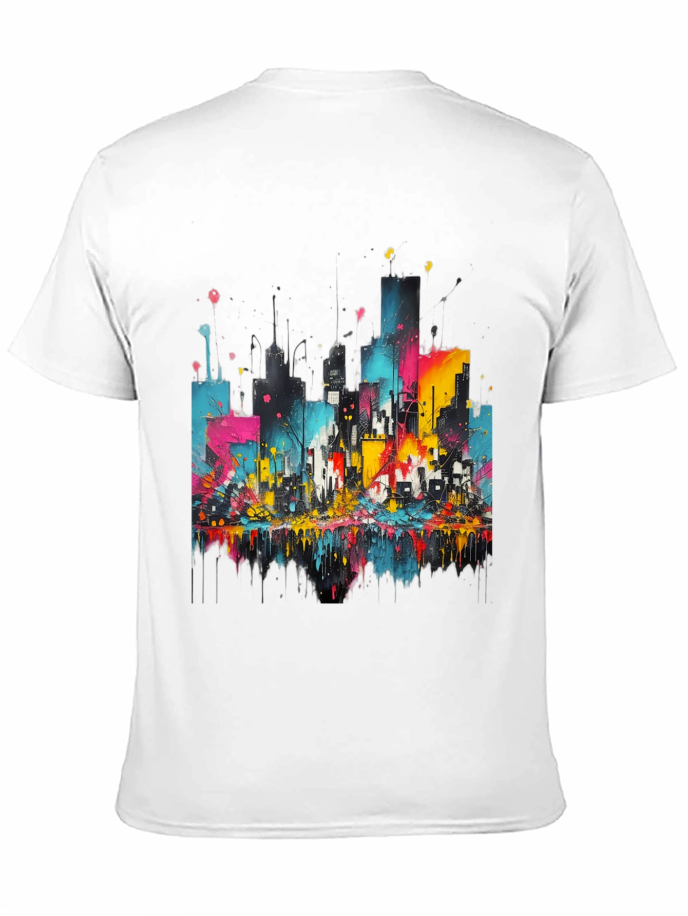 Urban Art T-Shirt - Vivid Cityscape Design