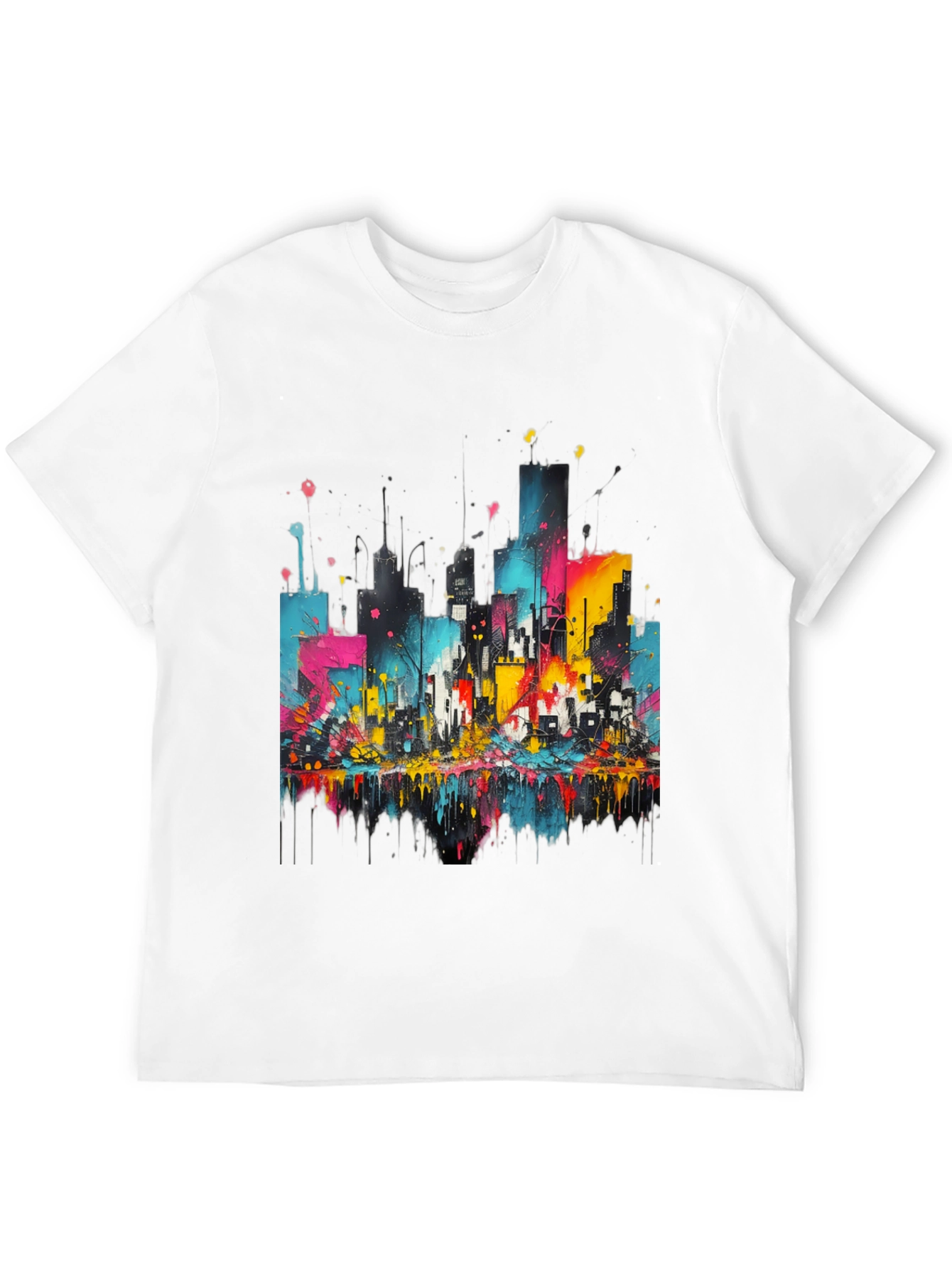 Urban Art T-Shirt - Vivid Cityscape Design
