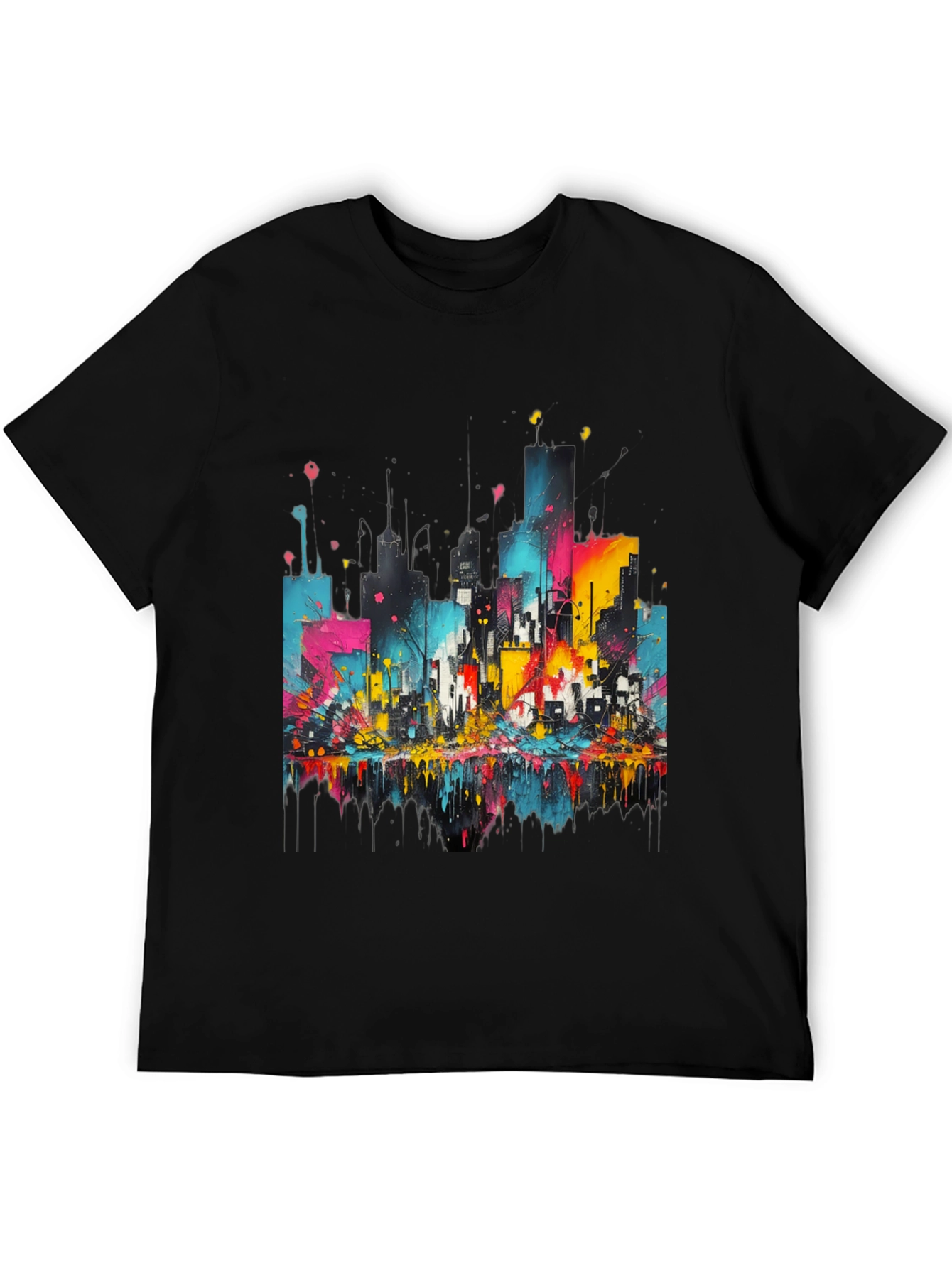 Urban Art T-Shirt - Vivid Cityscape Design