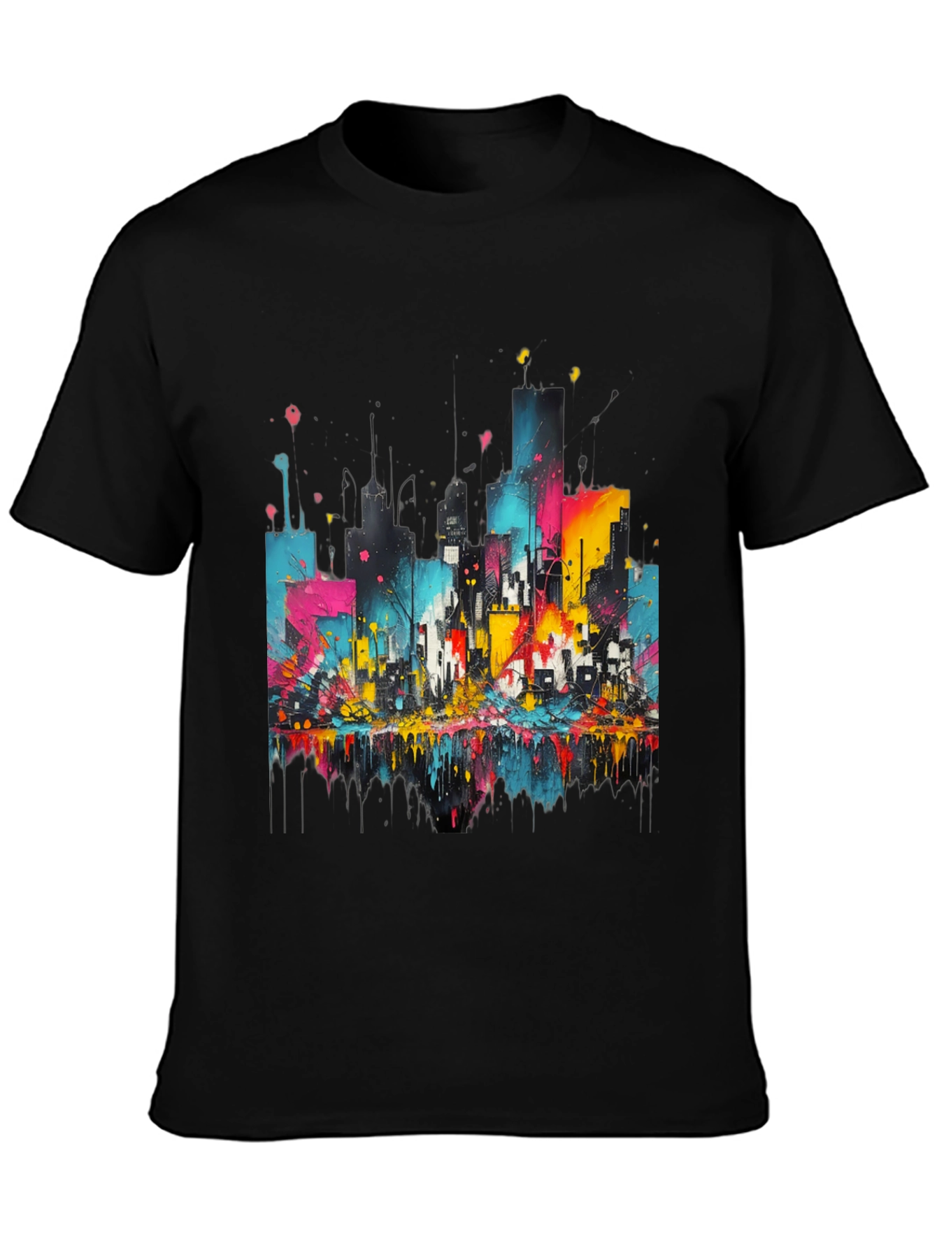 Urban Art T-Shirt - Vivid Cityscape Design