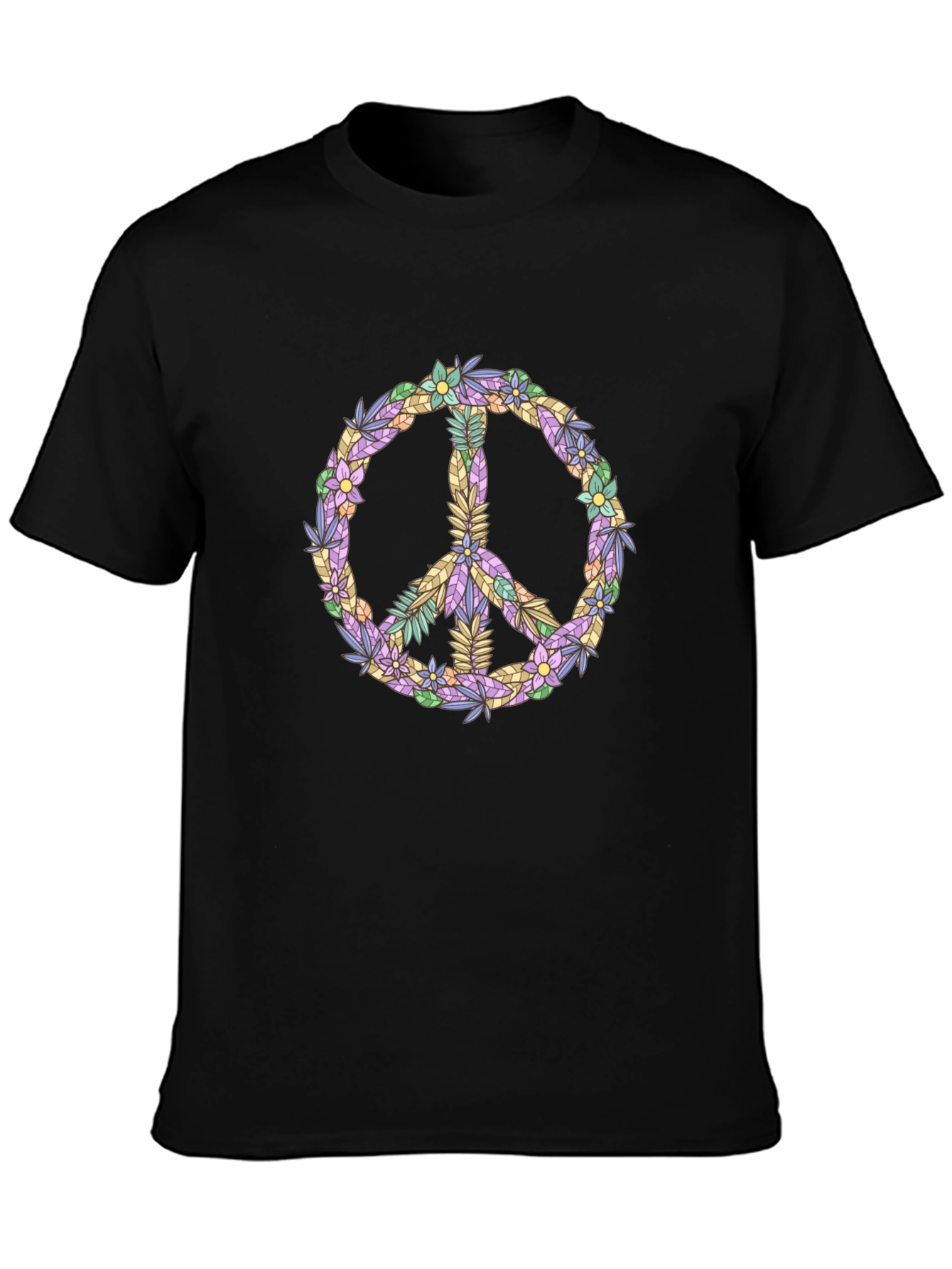 Floral Peace Sign Graphic Tee