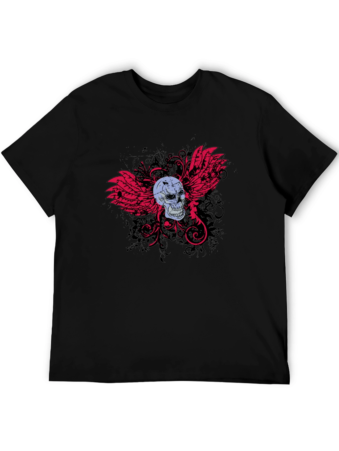 Skull & Wings Graphic T-Shirt - Edgy Design