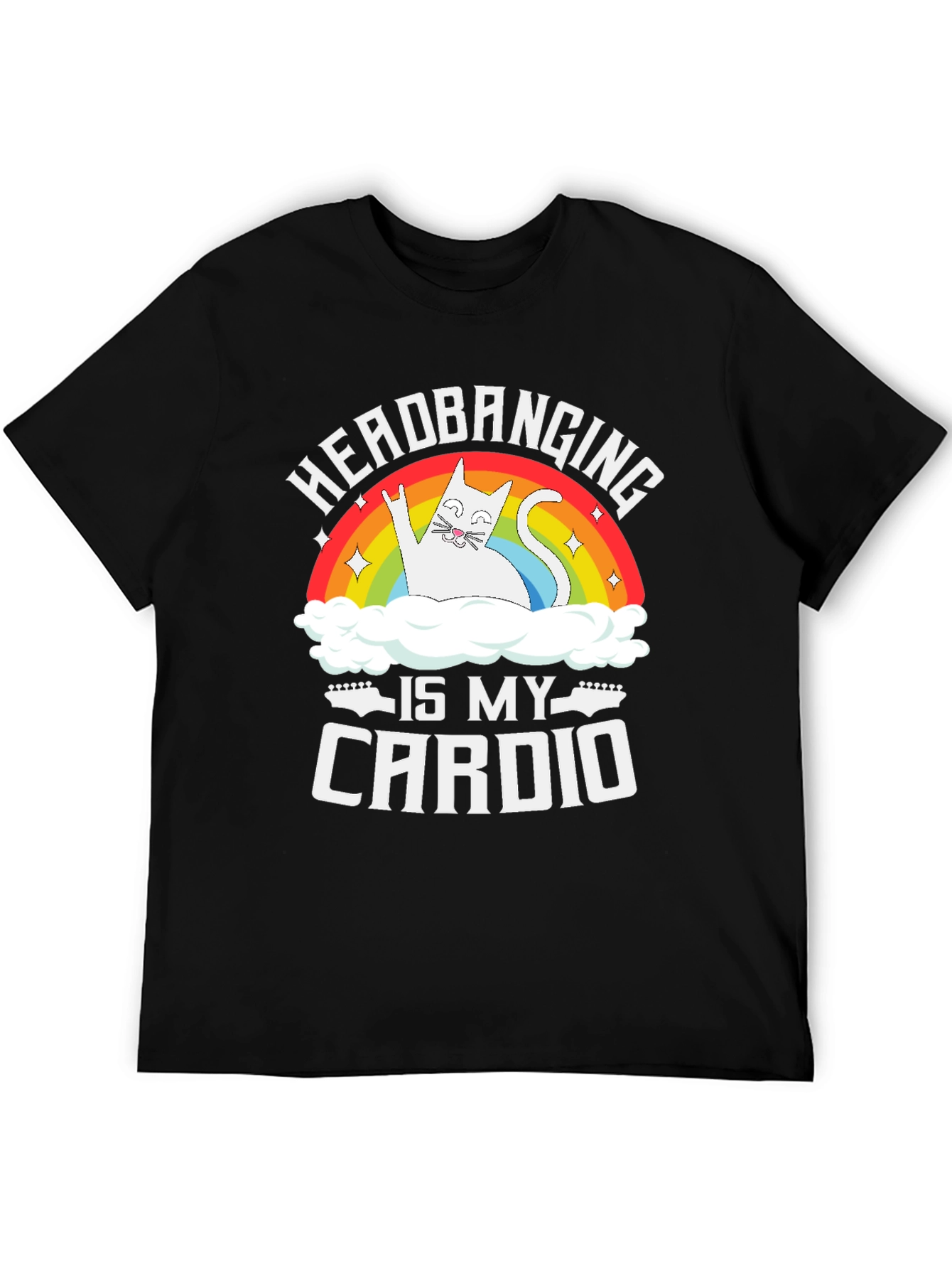 Headbanging Is My Cardio Funny Cat T-Shirt
