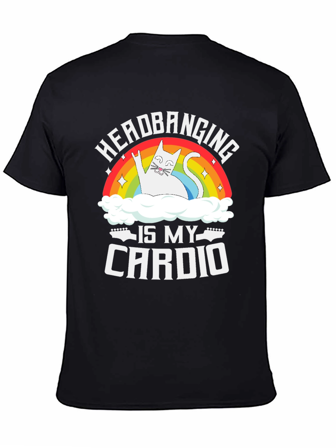 Headbanging Is My Cardio Funny Cat T-Shirt