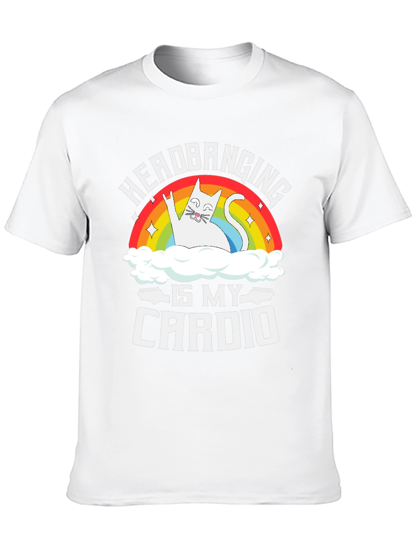 Headbanging Is My Cardio Funny Cat T-Shirt