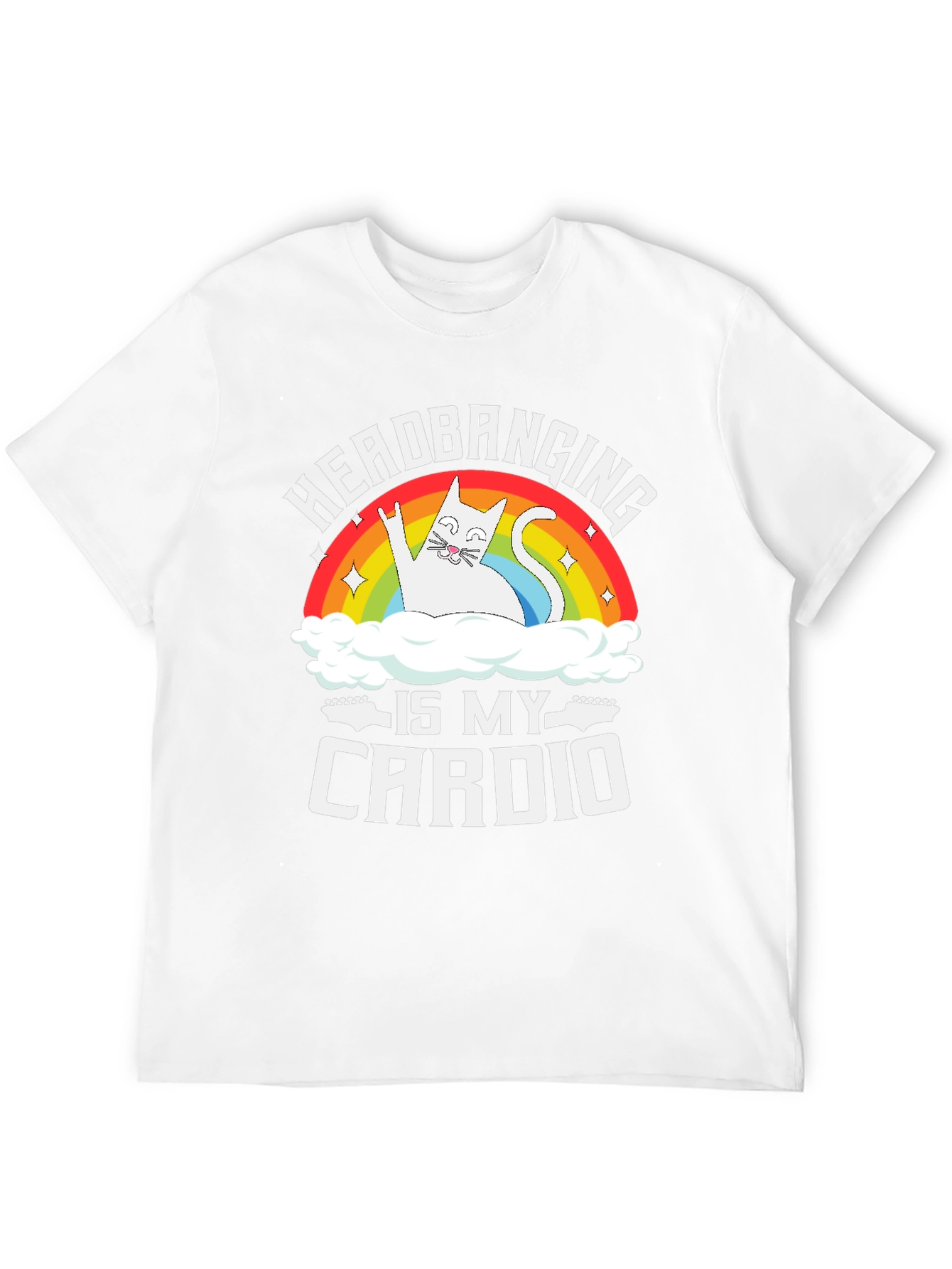 Headbanging Is My Cardio Funny Cat T-Shirt