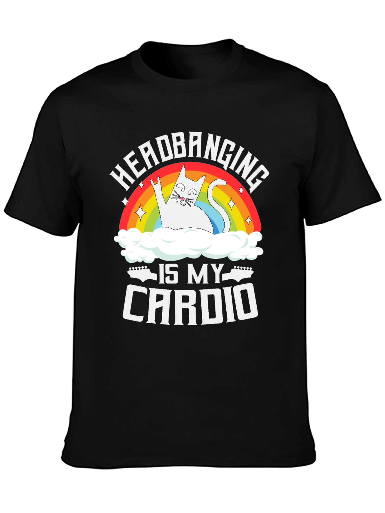 Headbanging Is My Cardio Funny Cat T-Shirt