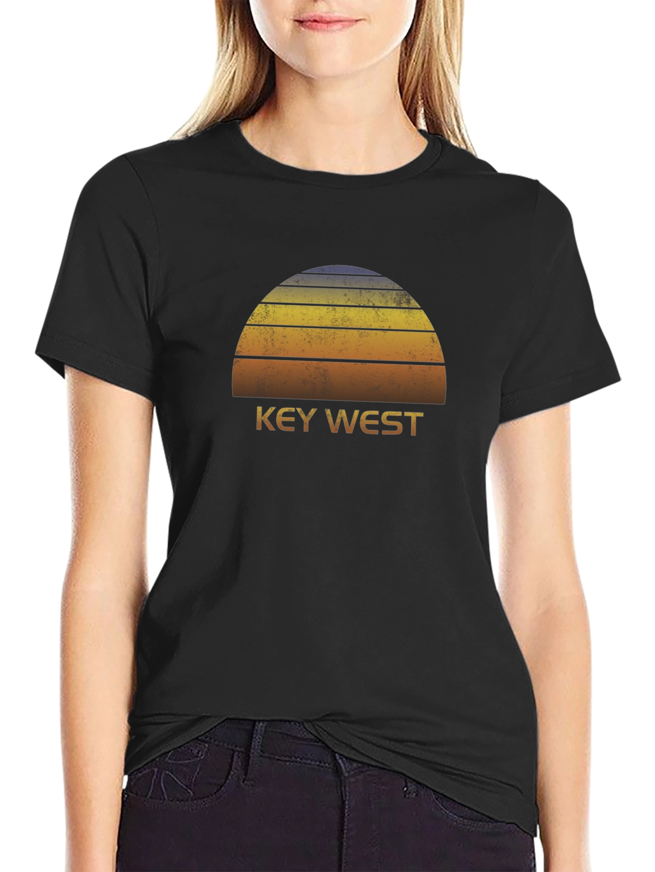 Key West Sunset Graphic Tee - Retro Style