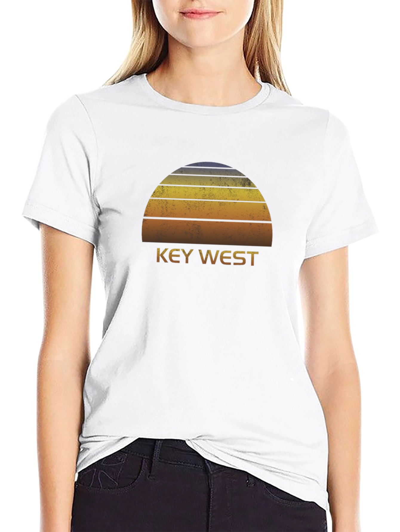 Key West Sunset Graphic Tee - Retro Style