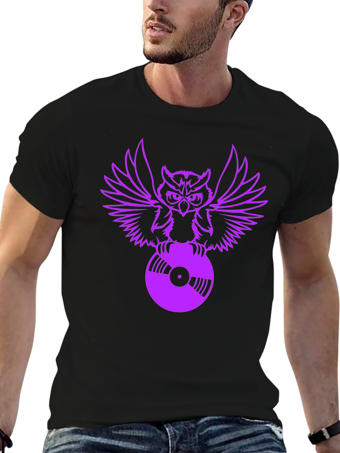 Owl DJ Graphic T-Shirt - Cool Music Lover Tee