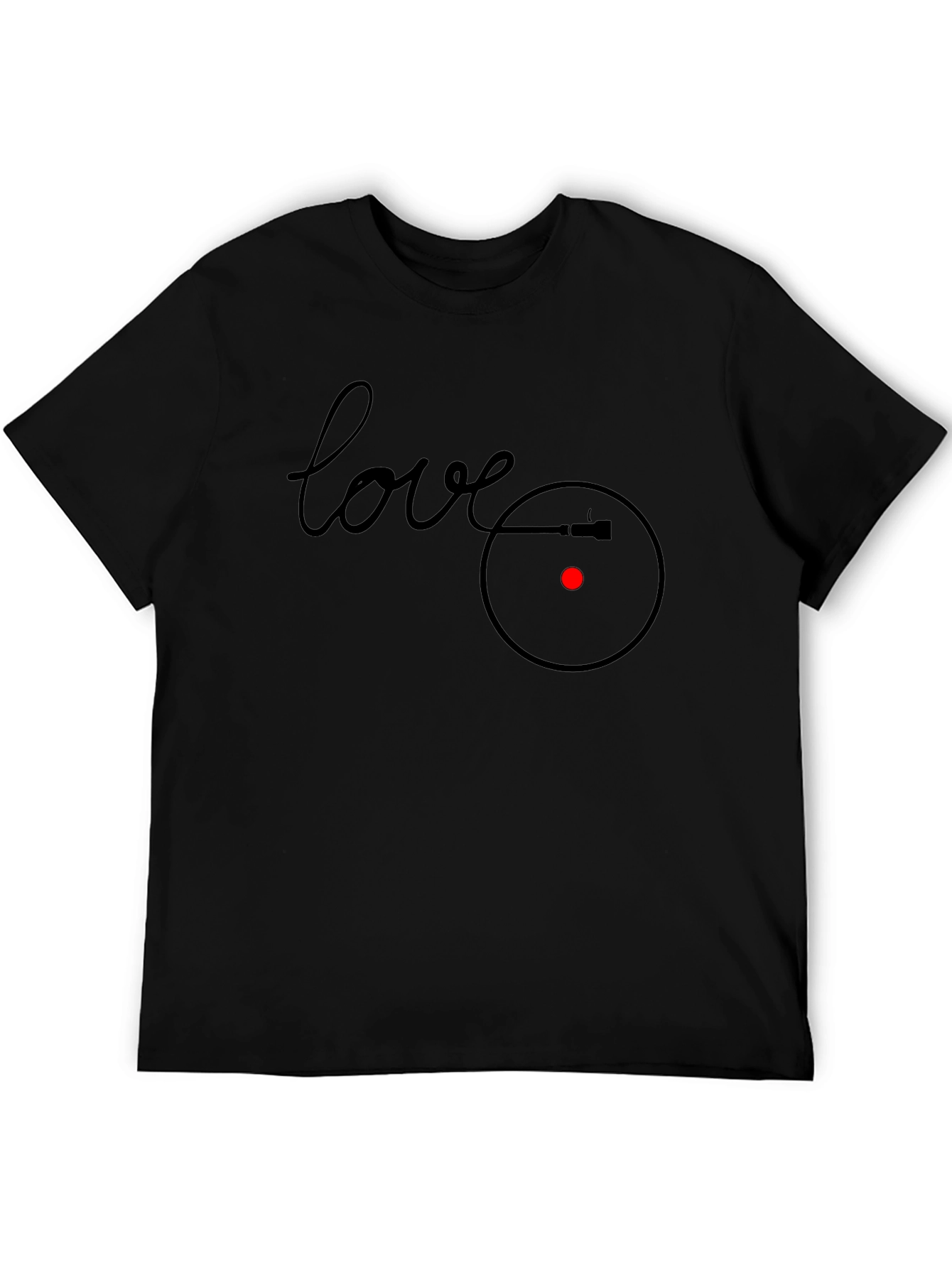 Love Vinyl Record Player Graphic T-Shirt