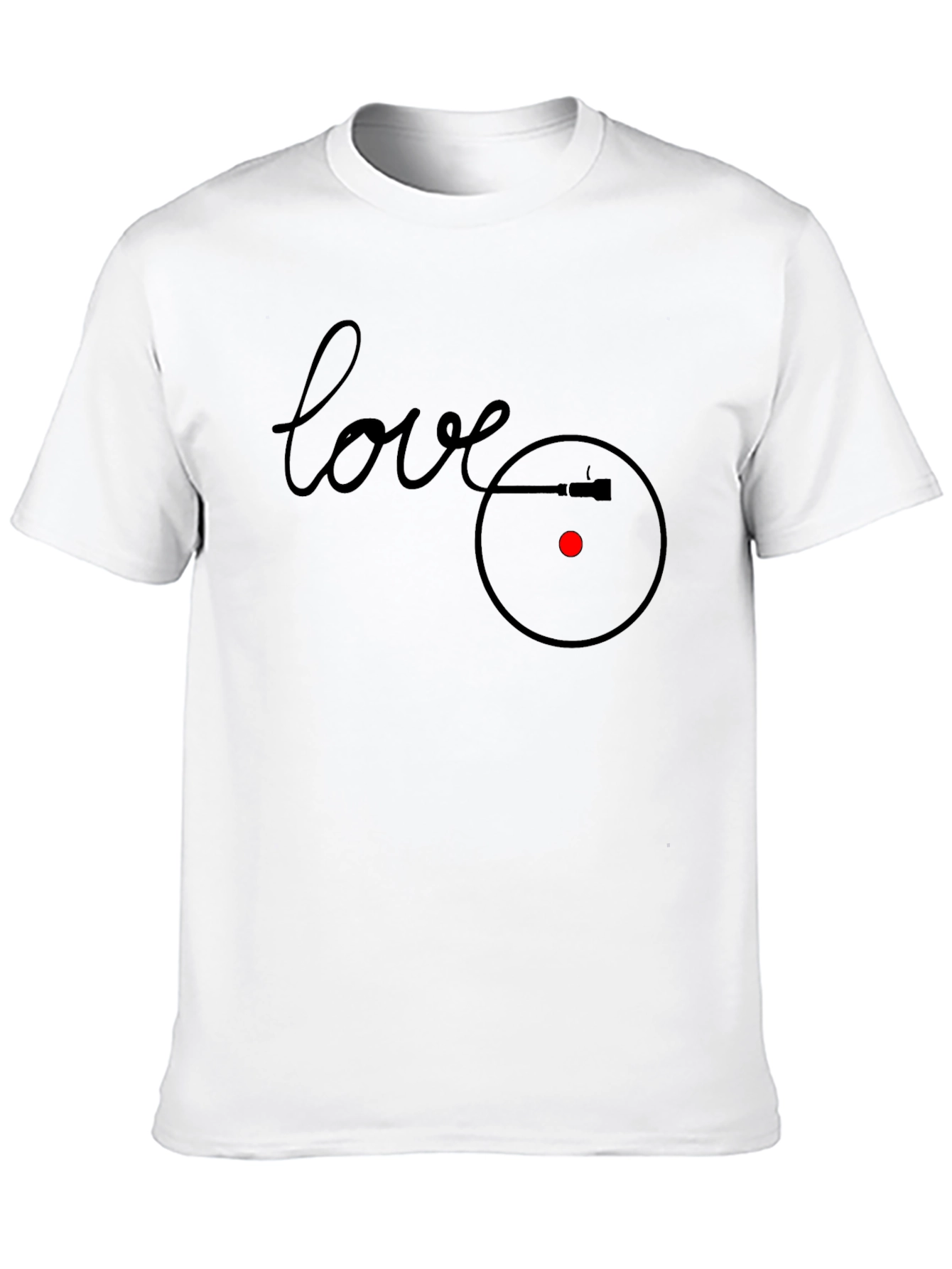 Love Vinyl Record Player Graphic T-Shirt