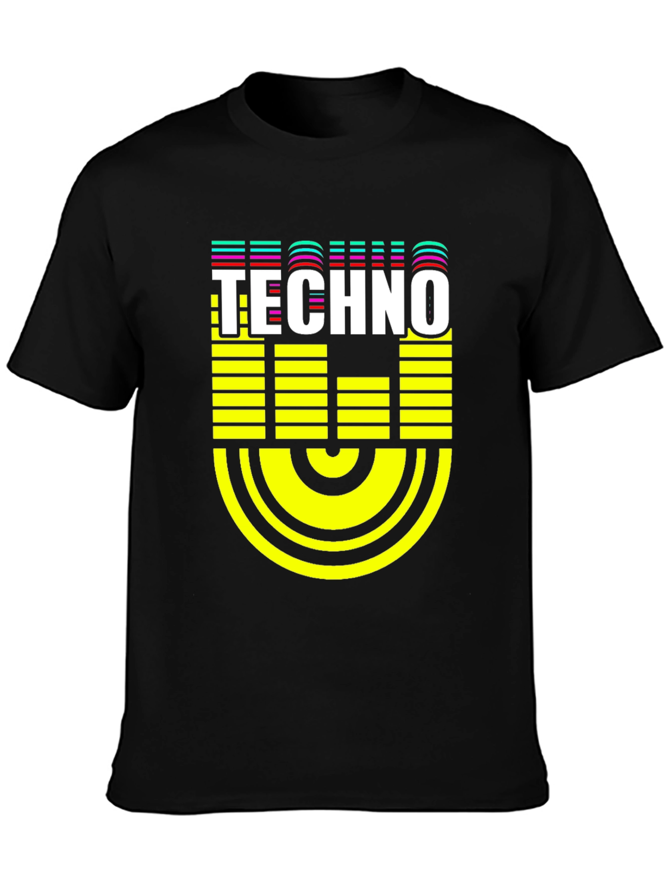 Techno Graphic Black T-Shirt - Electronic Music Tee