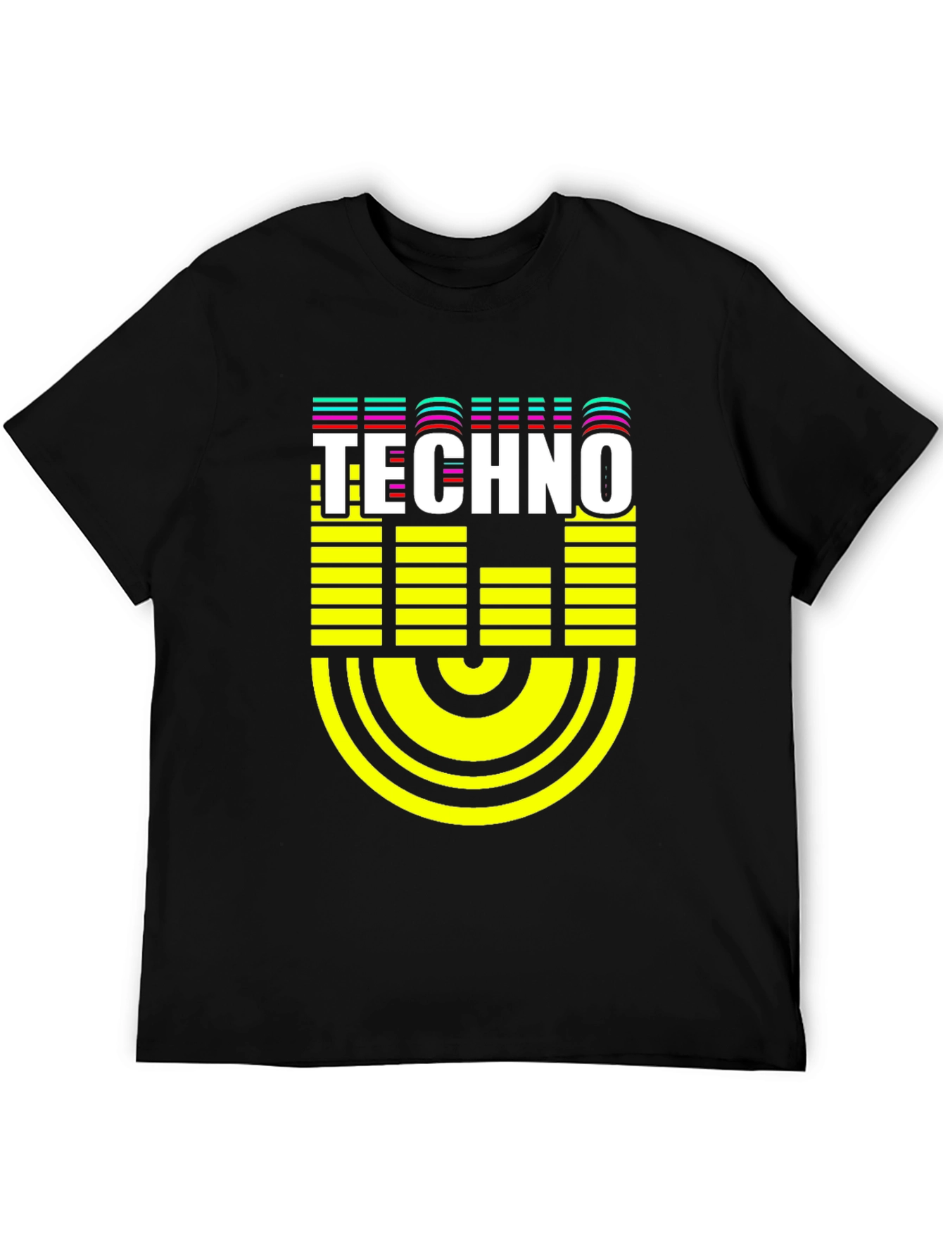 Techno Graphic Black T-Shirt - Electronic Music Tee