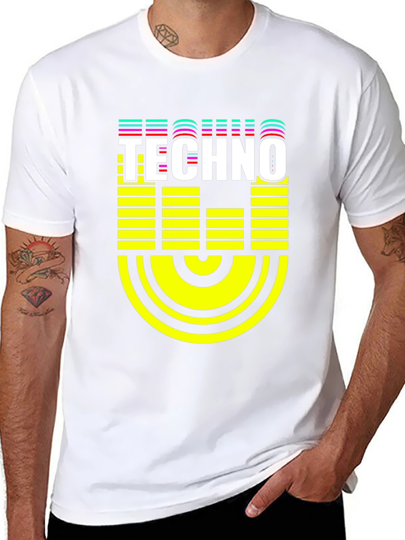 Techno Graphic Black T-Shirt - Electronic Music Tee