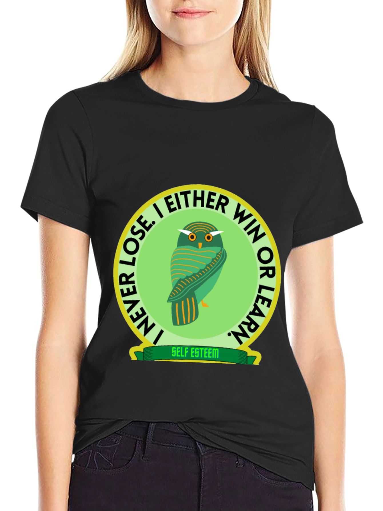 Owl Graphic T-Shirt - Self Esteem Slogan Tee