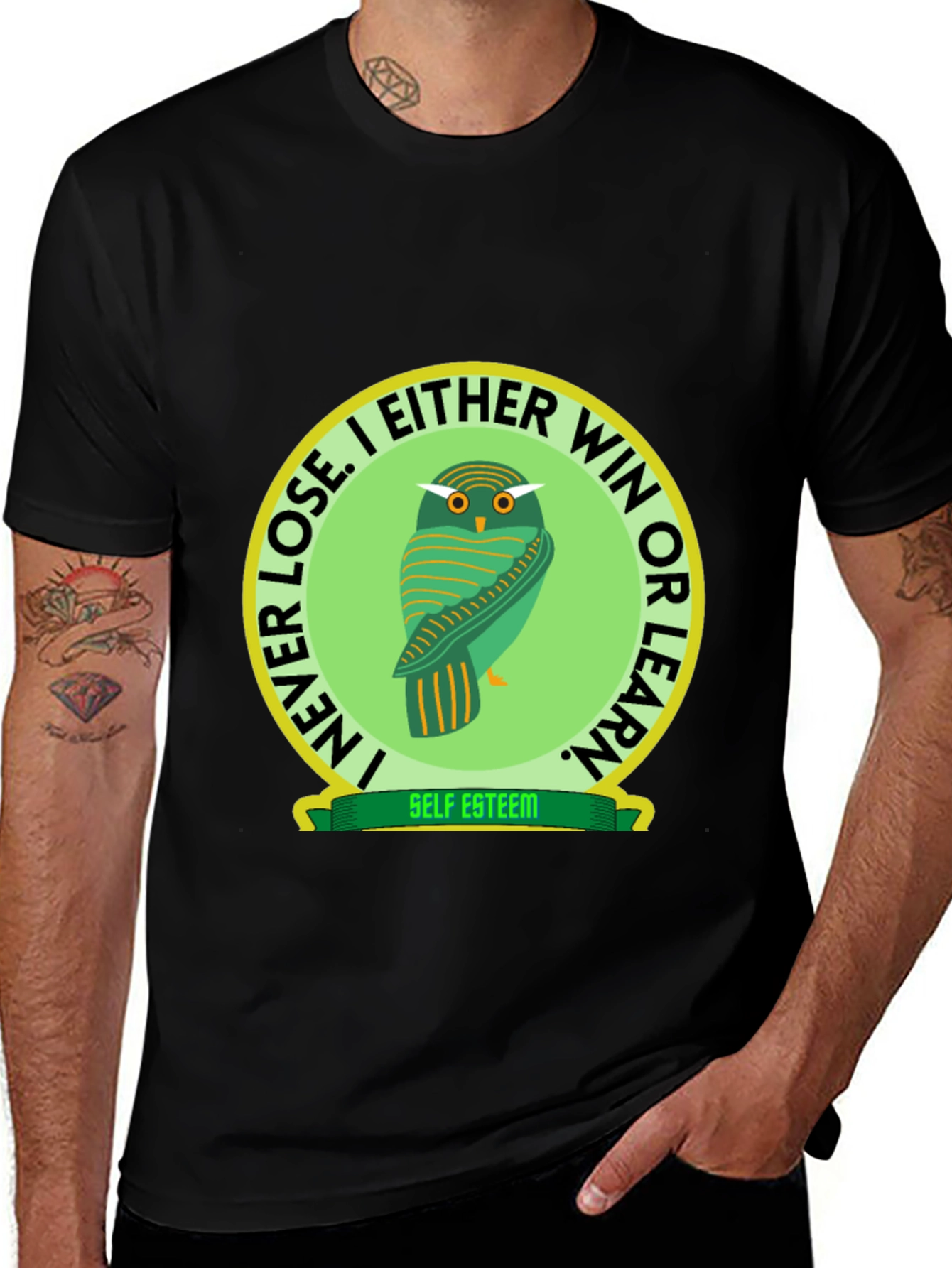 Owl Graphic T-Shirt - Self Esteem Slogan Tee