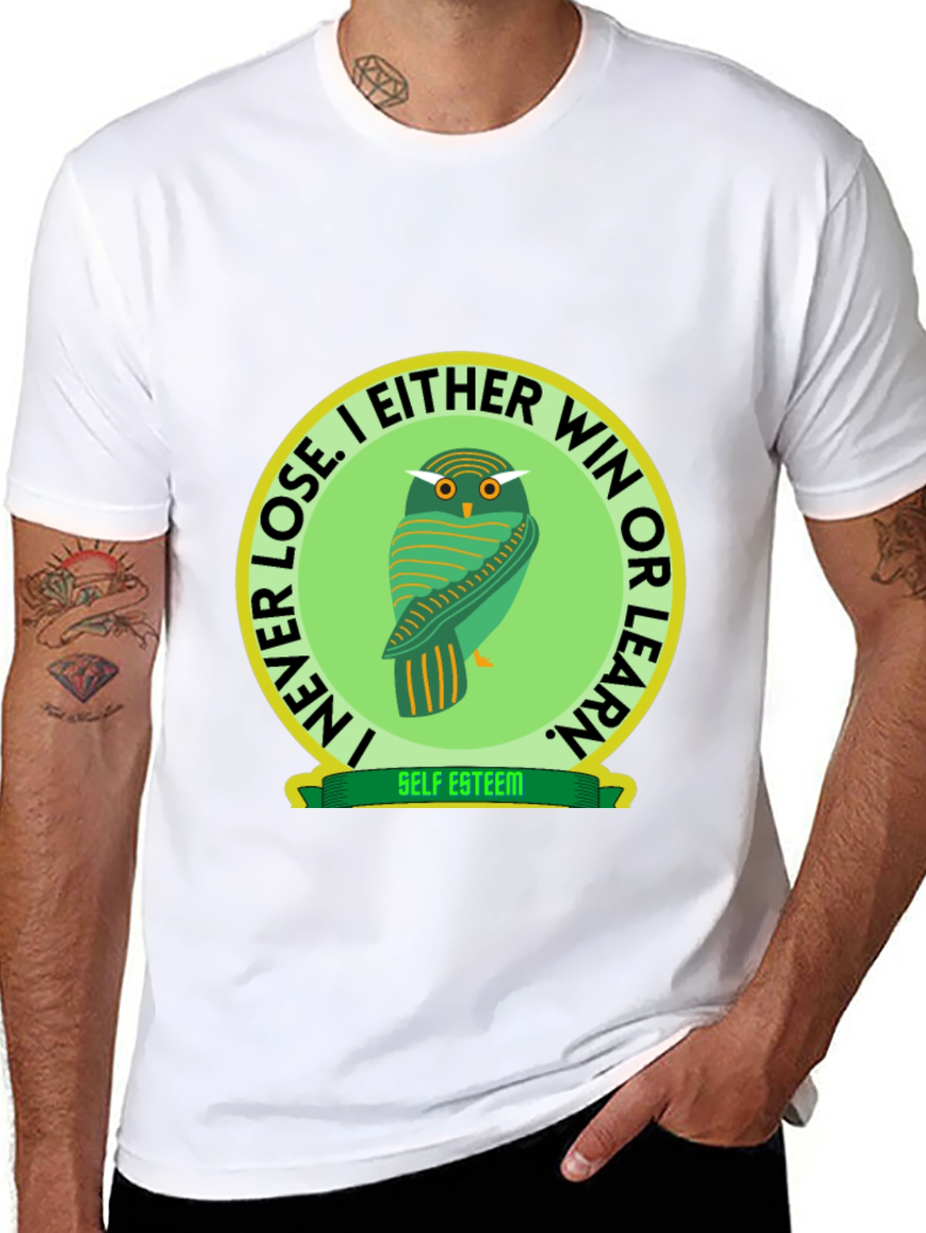 Owl Graphic T-Shirt - Self Esteem Slogan Tee