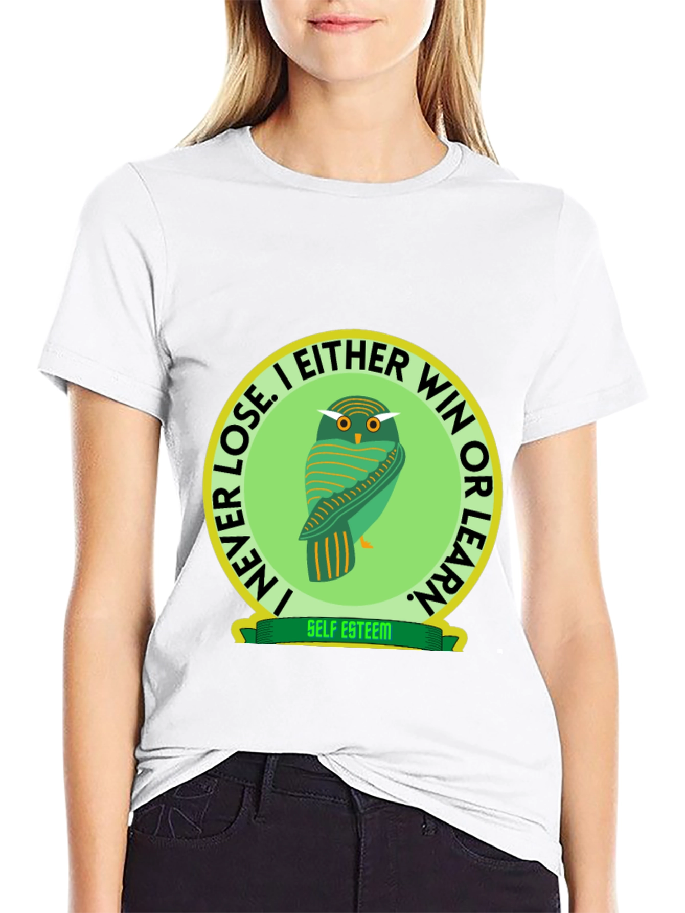 Owl Graphic T-Shirt - Self Esteem Slogan Tee