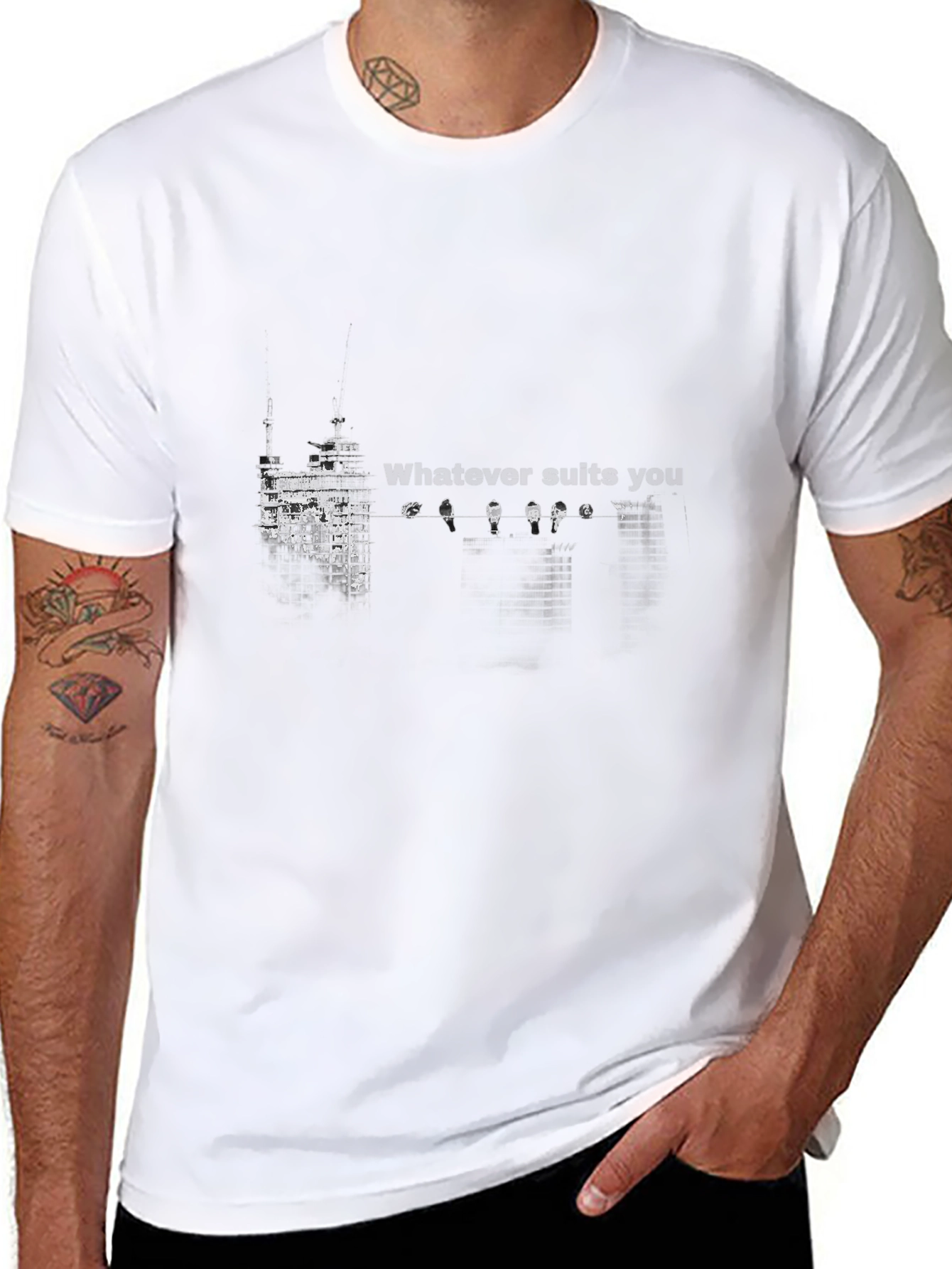 Whatever Suits You Black Graphic Tee