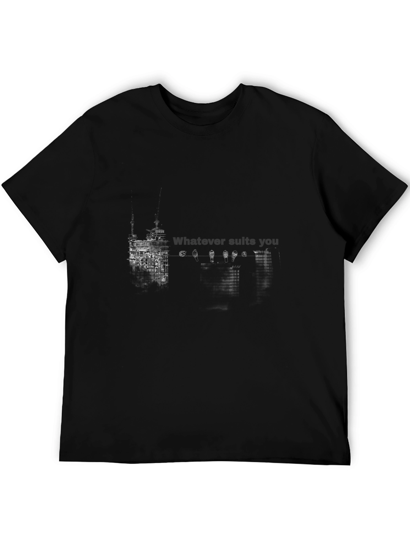 Whatever Suits You Black Graphic Tee