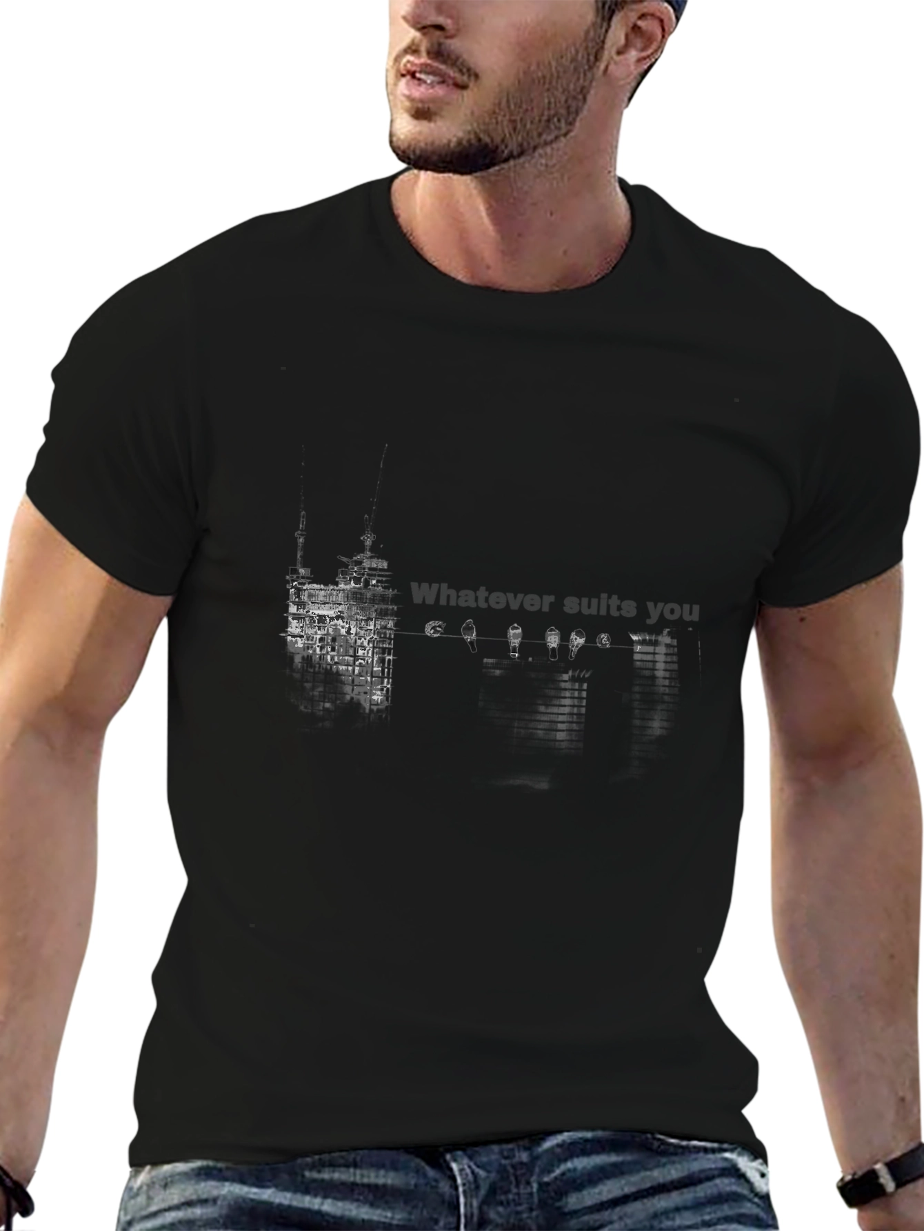 Whatever Suits You Black Graphic Tee