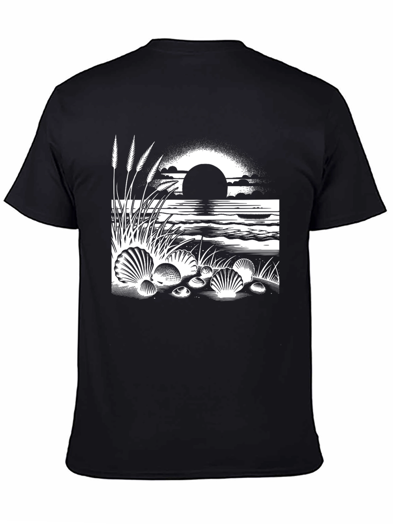 Seascape Graphic Tee - Black