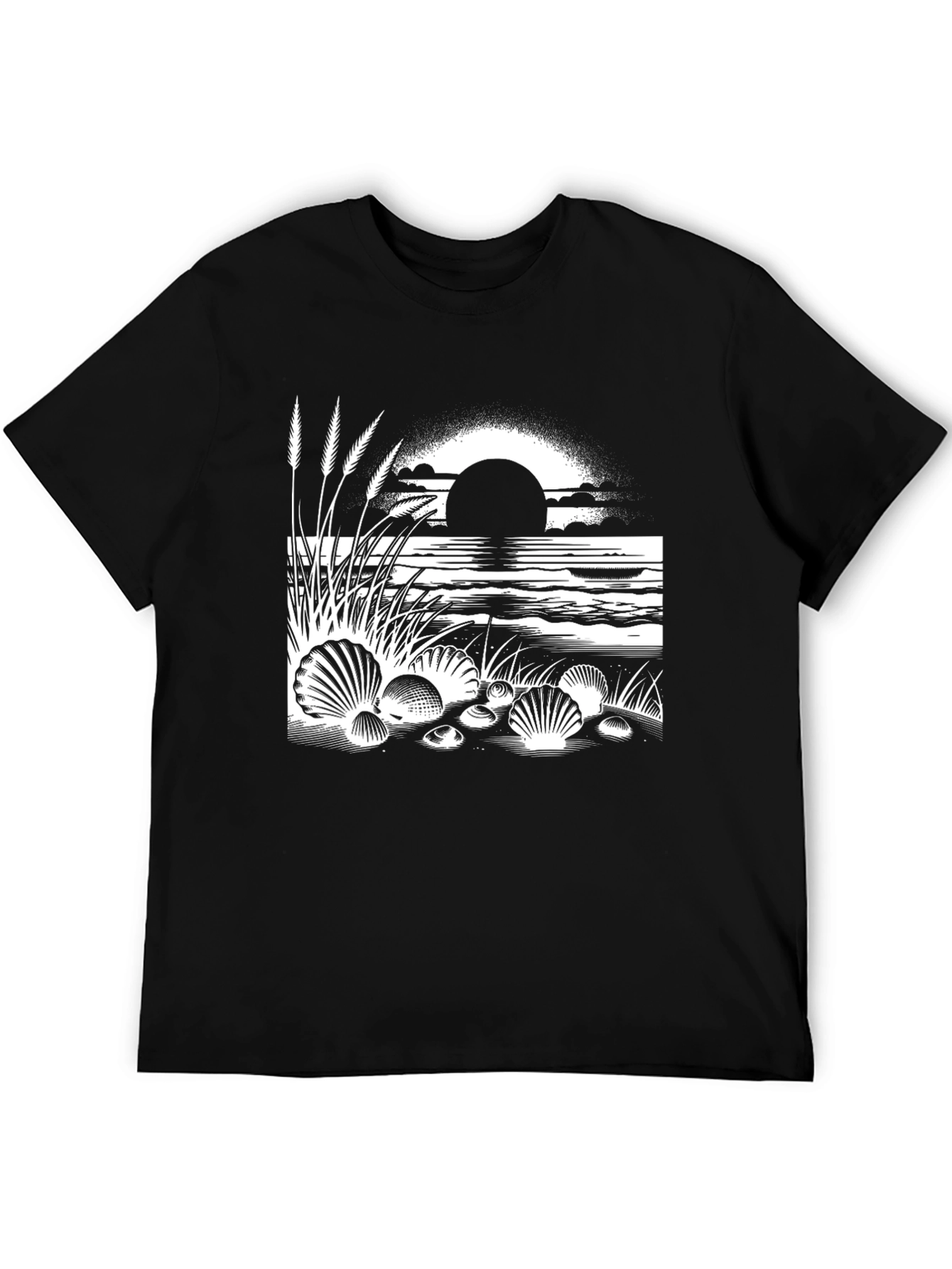 Seascape Graphic Tee - Black