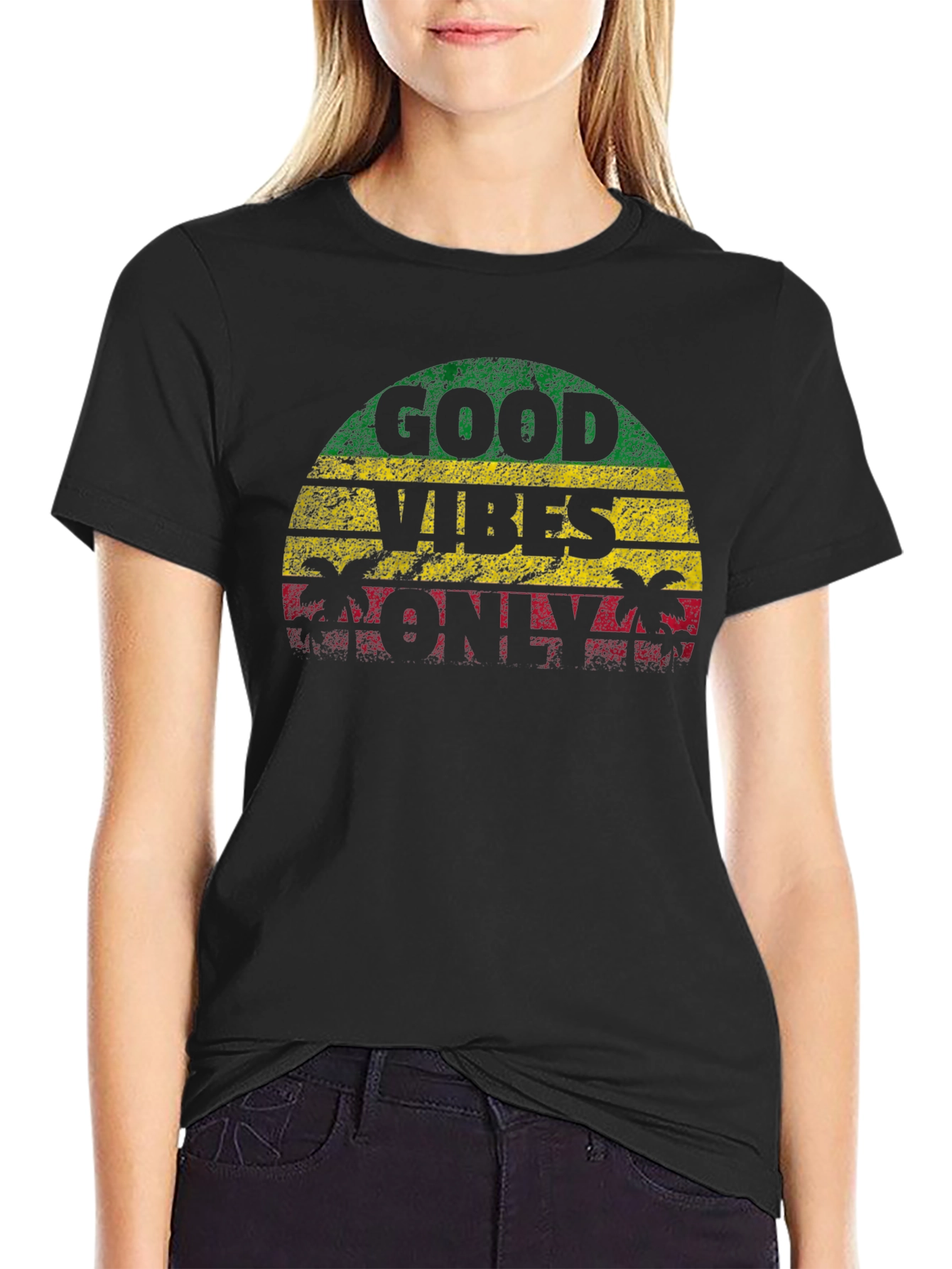 Good Vibes Only Graphic T-Shirt - Reggae Style