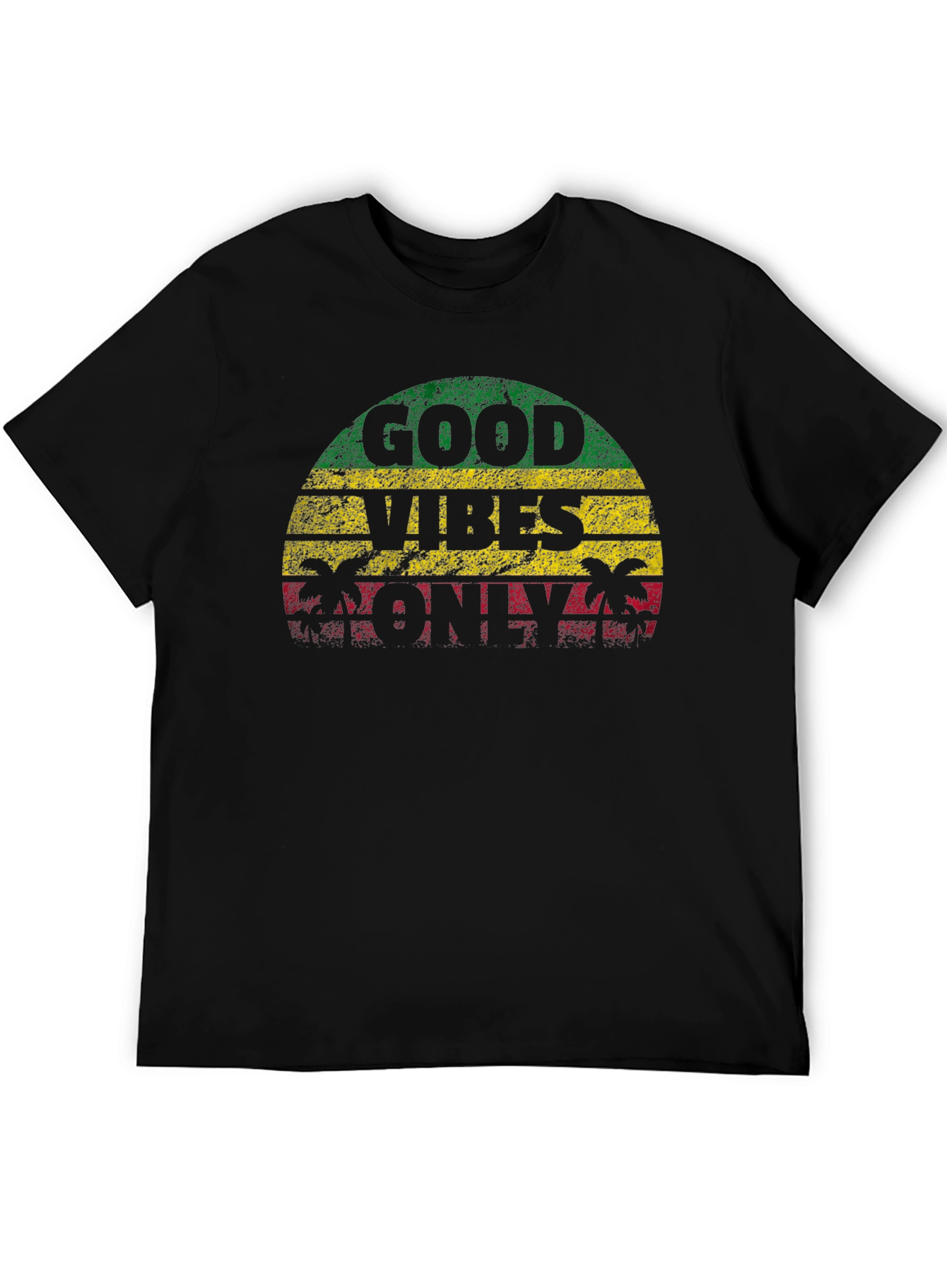 Good Vibes Only Graphic T-Shirt - Reggae Style