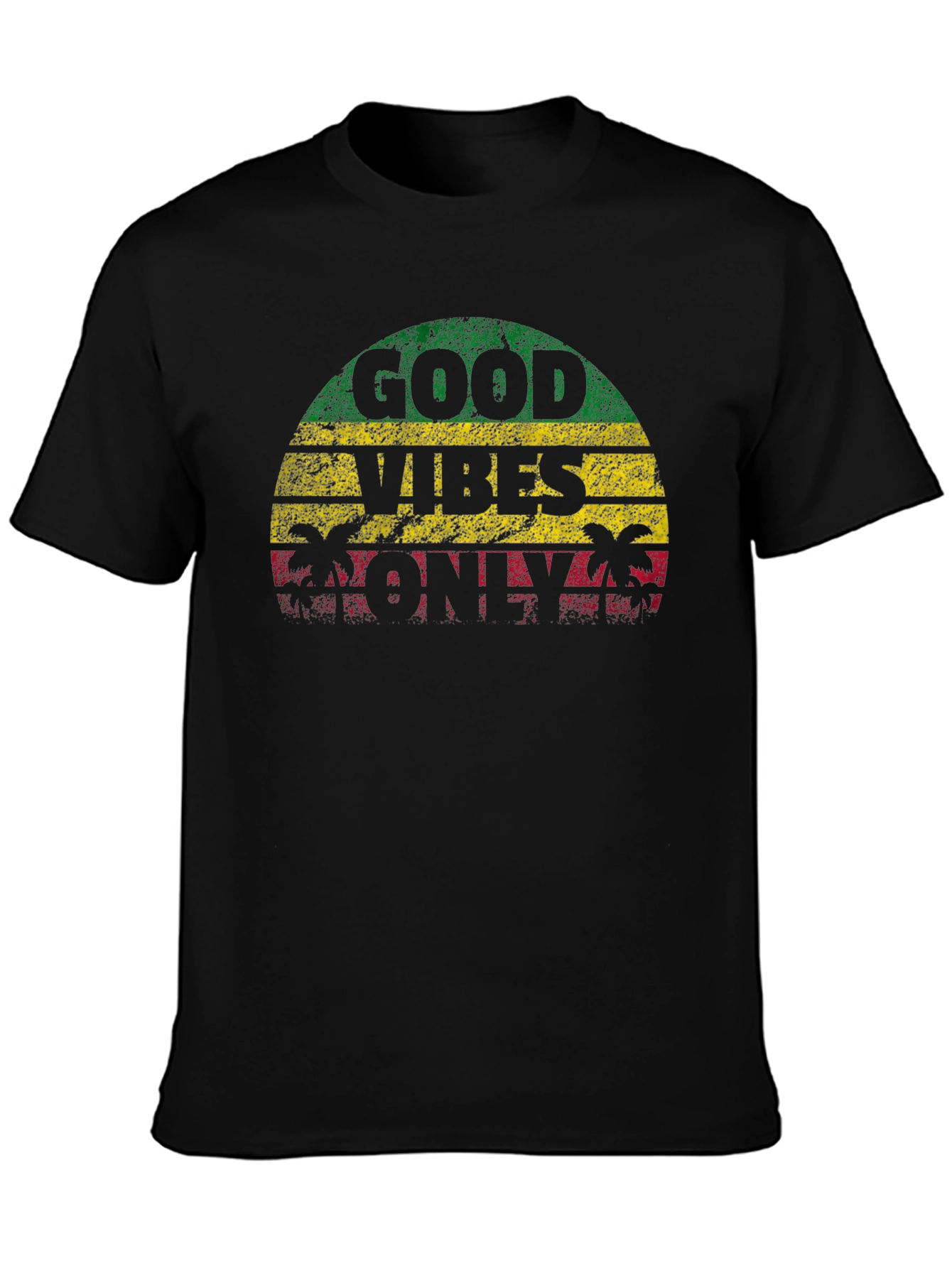 Good Vibes Only Graphic T-Shirt - Reggae Style