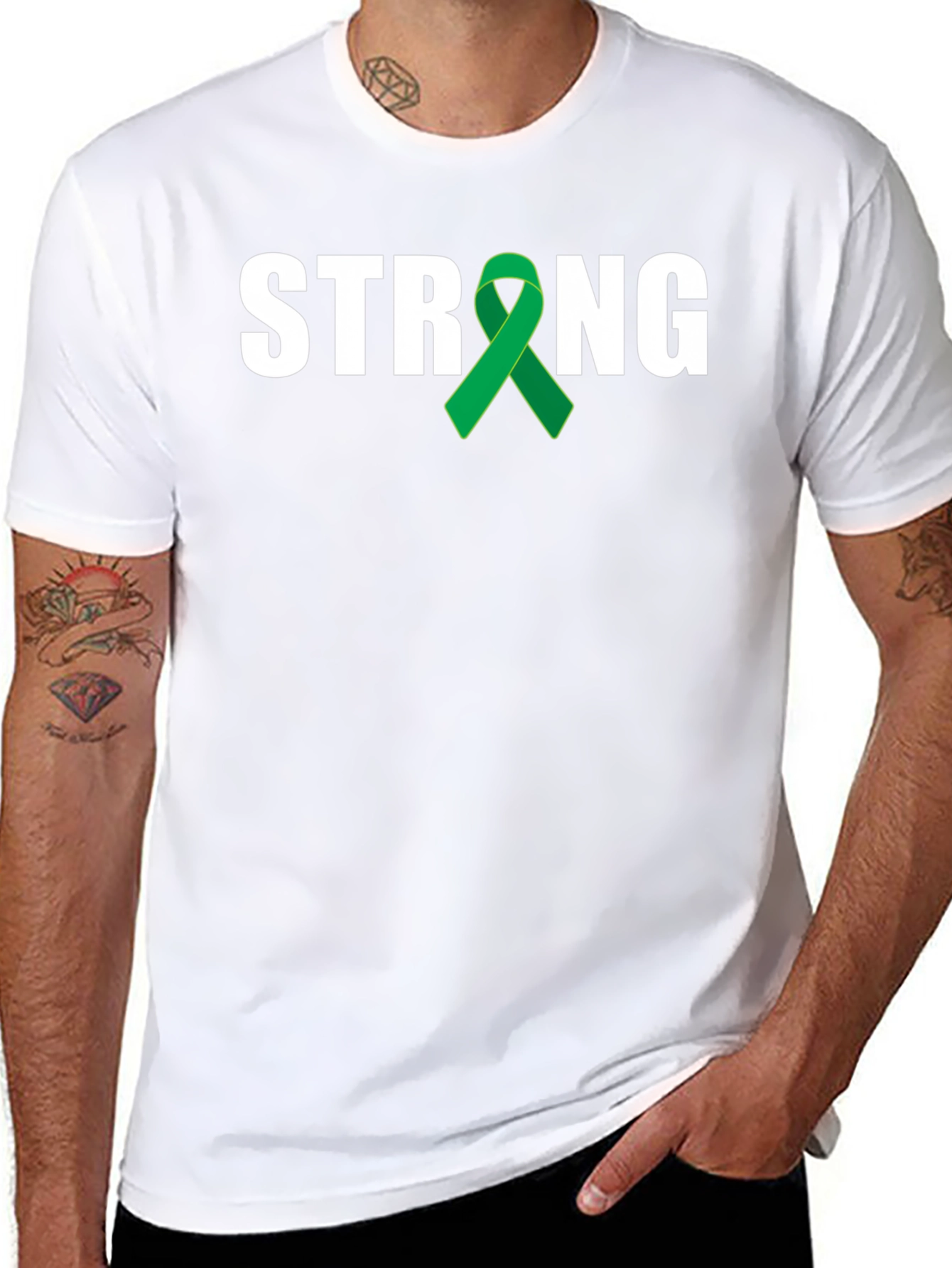 Strong Awareness Ribbon Tee - Black