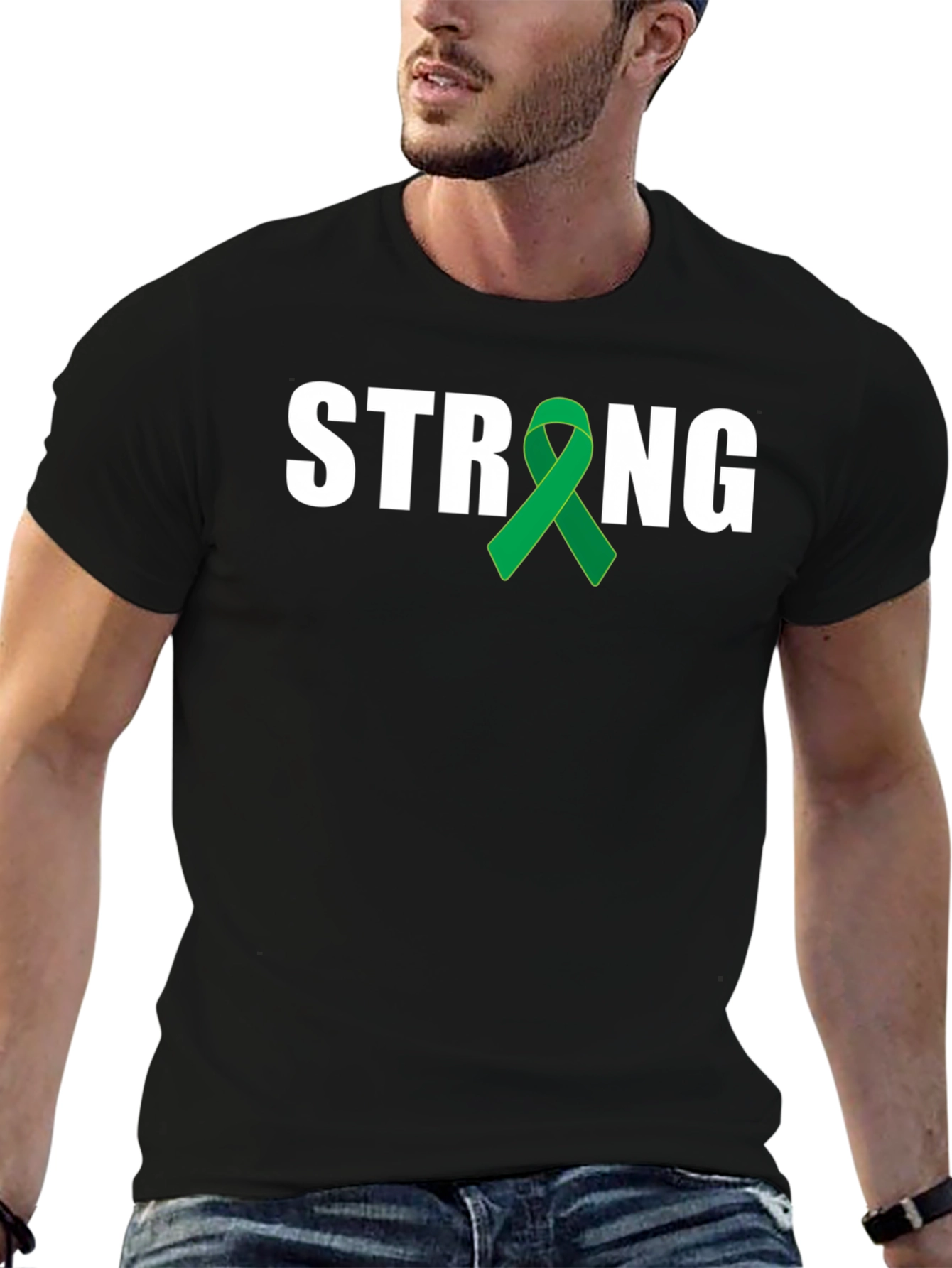 Strong Awareness Ribbon Tee - Black