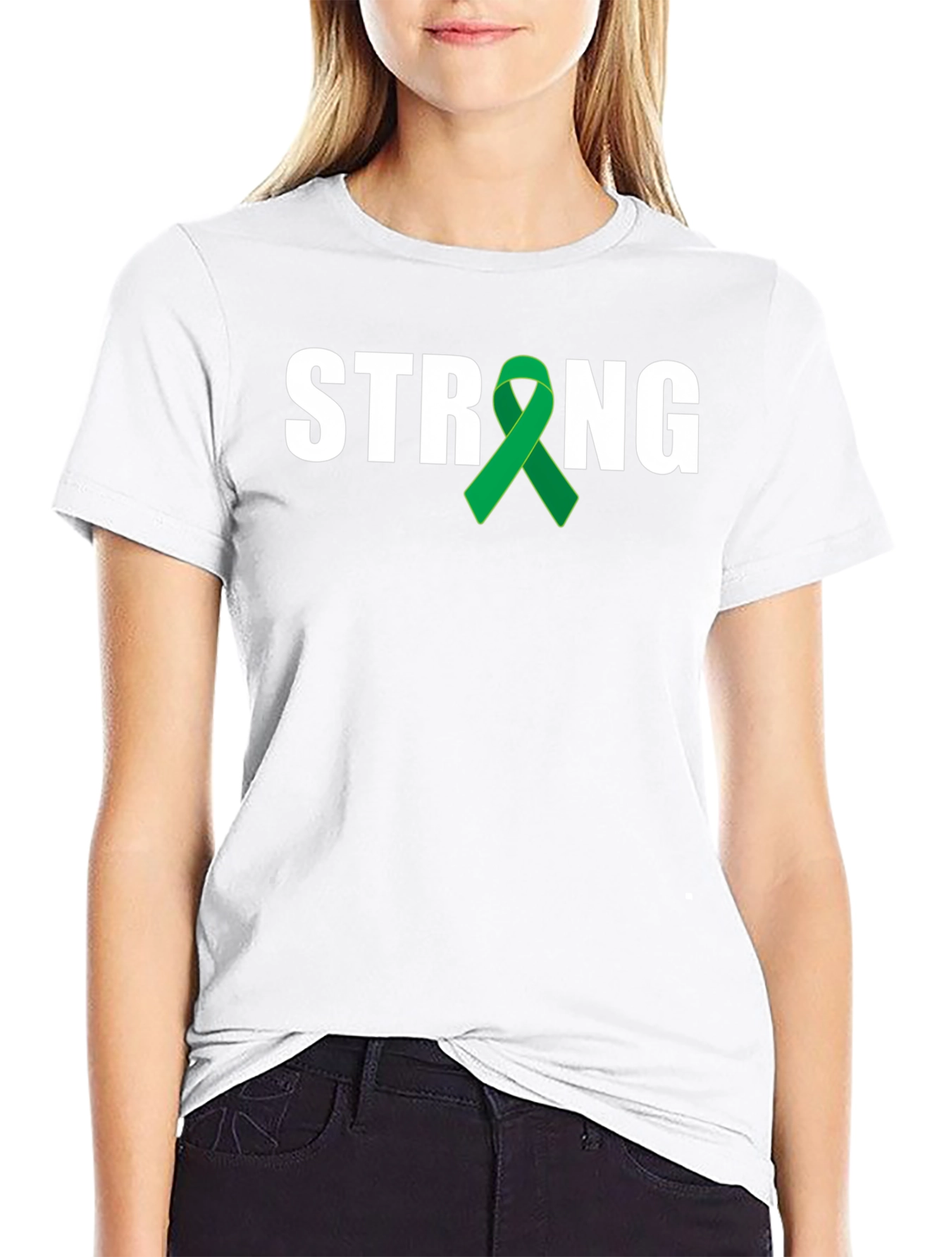 Strong Awareness Ribbon Tee - Black