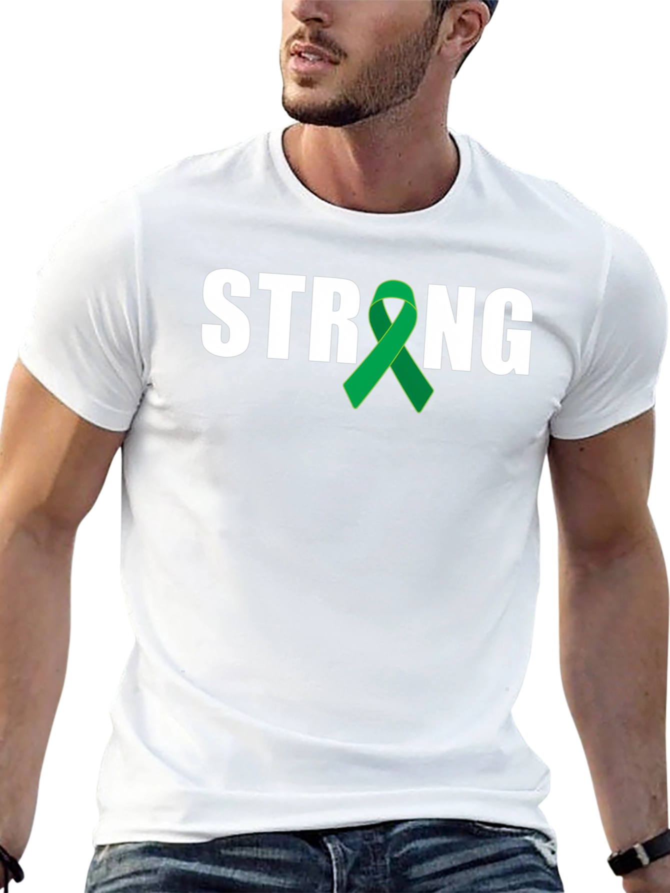 Strong Awareness Ribbon Tee - Black