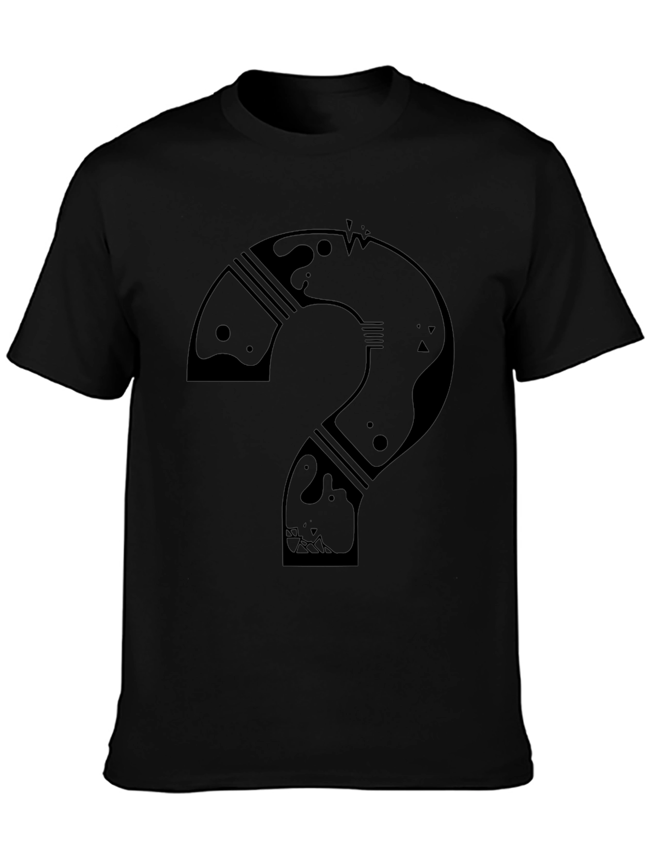Abstract Question Mark Graphic T-Shirt