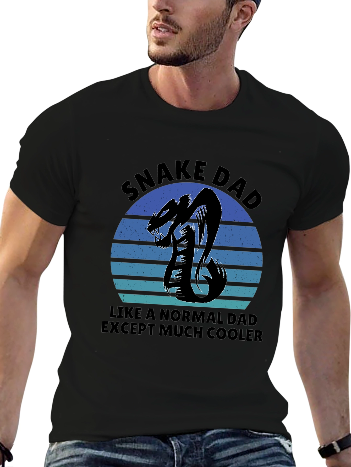 Snake Dad Graphic T-Shirt - Cool Dad Style