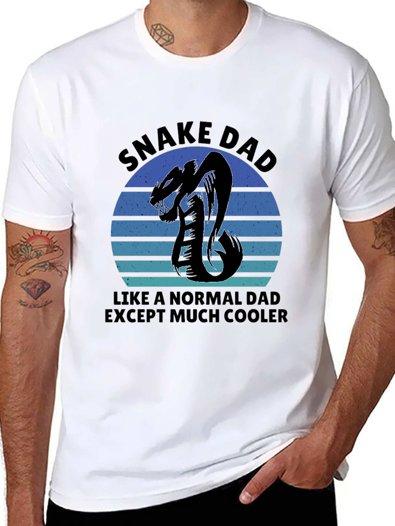 Snake Dad Graphic T-Shirt - Cool Dad Style