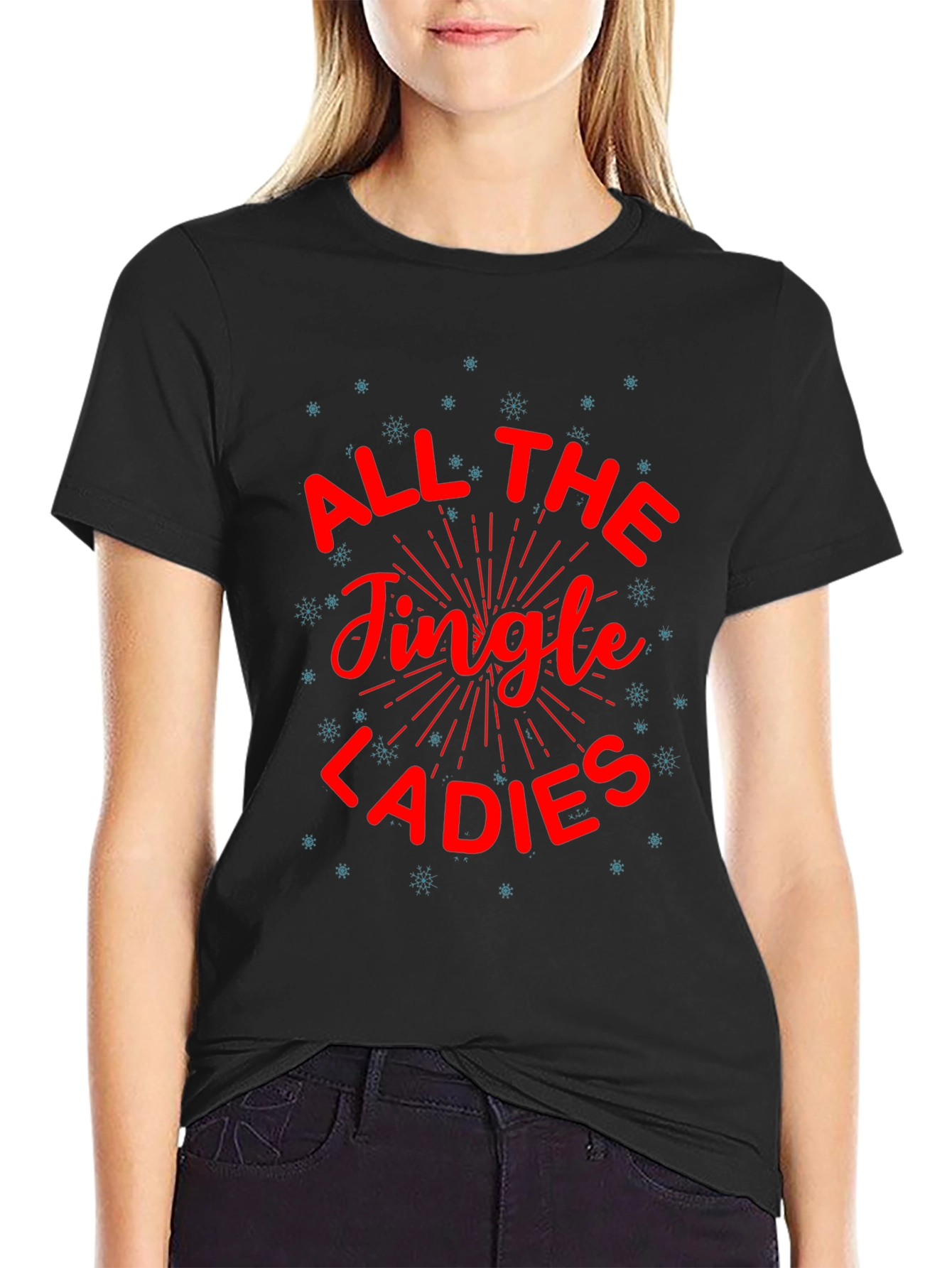 Jingle Ladies Graphic Tee - Holiday Cheer