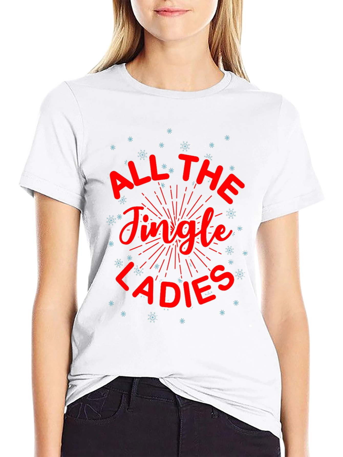 Jingle Ladies Graphic Tee - Holiday Cheer