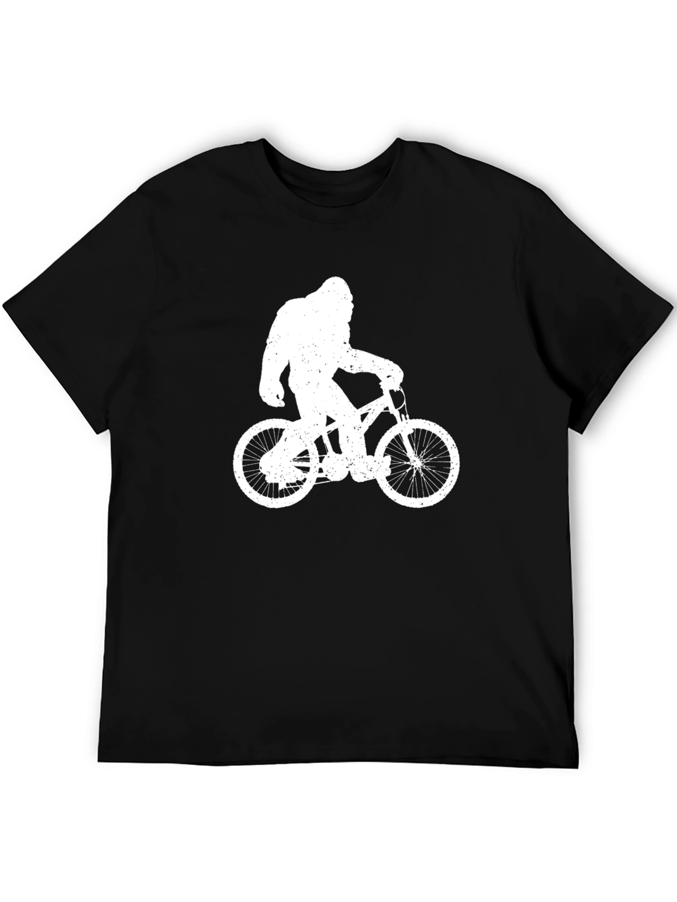 Bigfoot Riding Bike Mens Graphic Tee