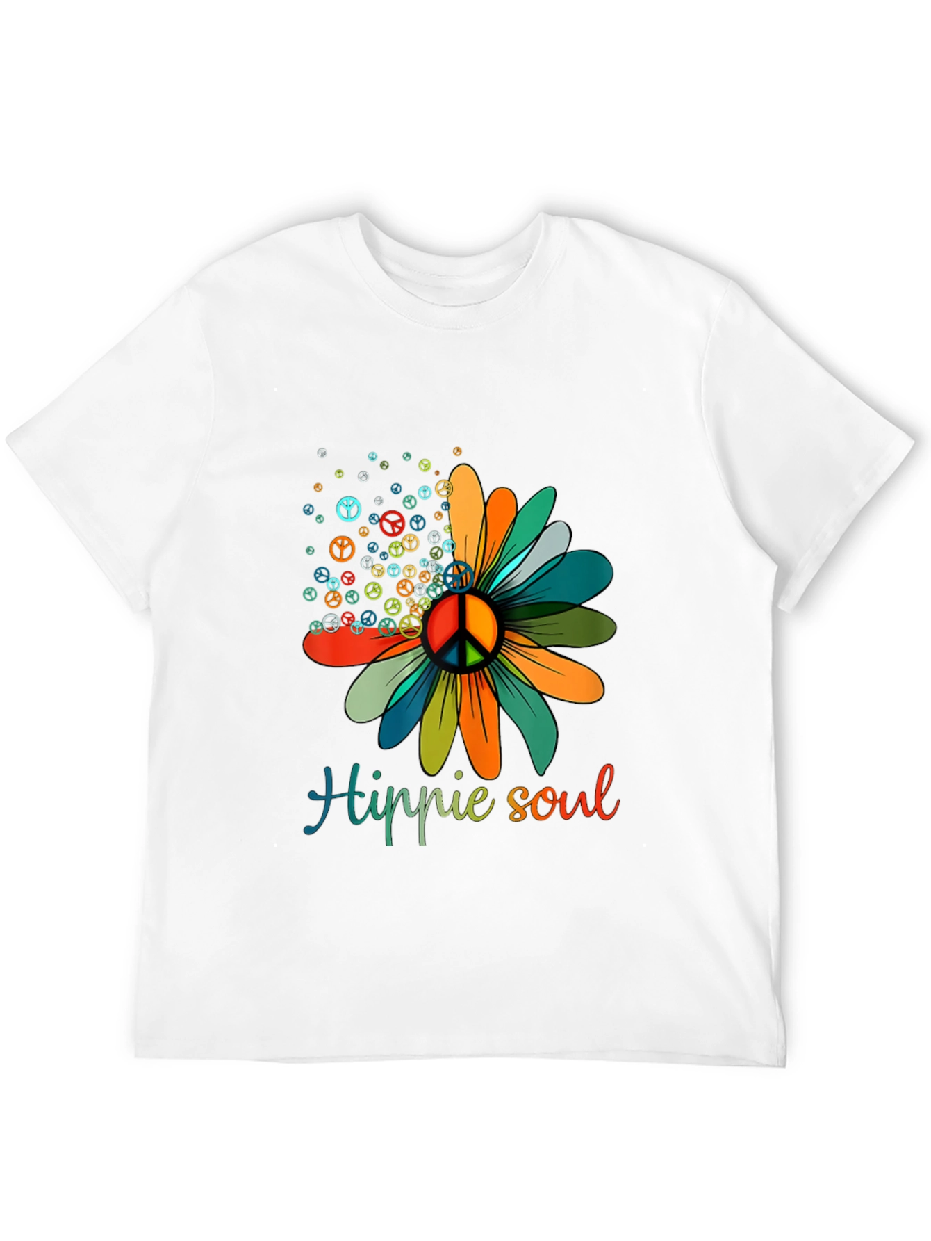 Hippie Soul Flower Graphic Tee - Peace Sign Design