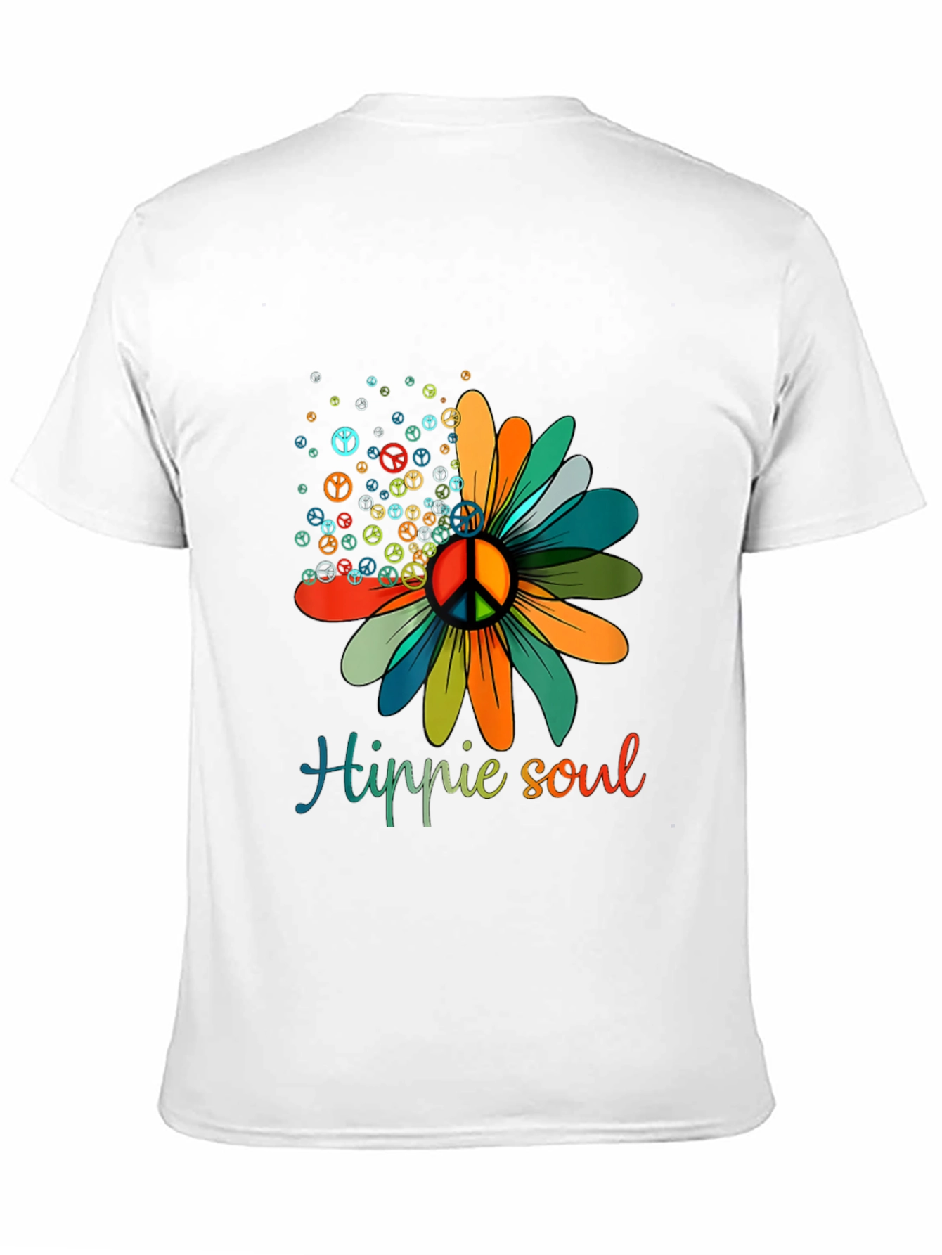 Hippie Soul Flower Graphic Tee - Peace Sign Design