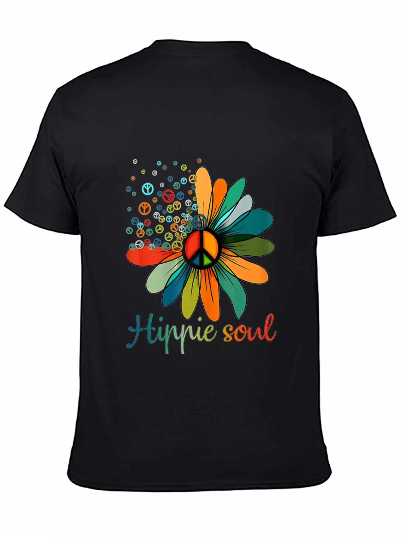 Hippie Soul Flower Graphic Tee - Peace Sign Design