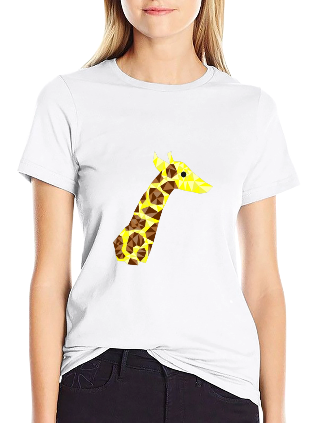 Geometric Giraffe Graphic Tee