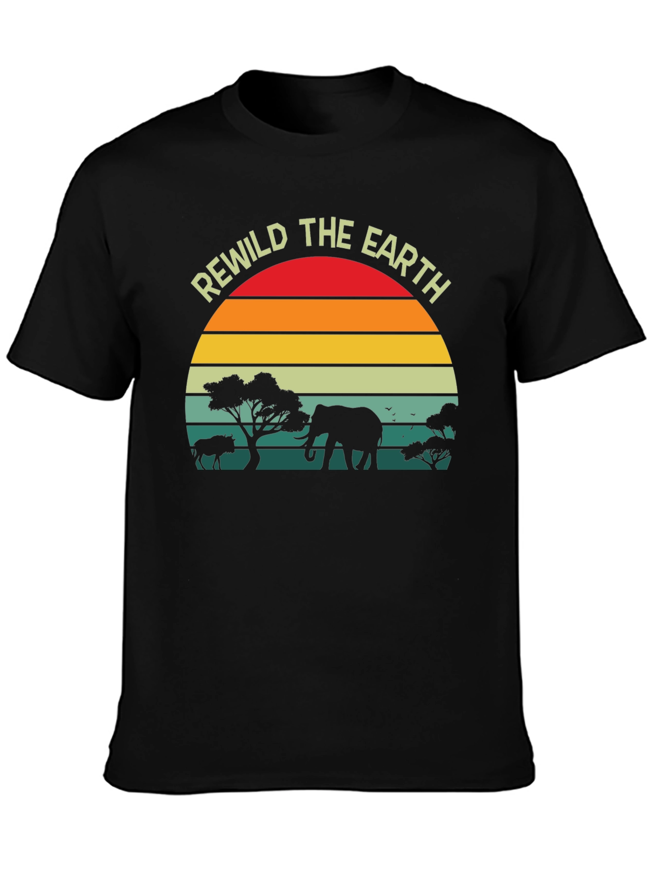 Rewild the Earth Graphic T-Shirt - Wildlife Conservation Tee