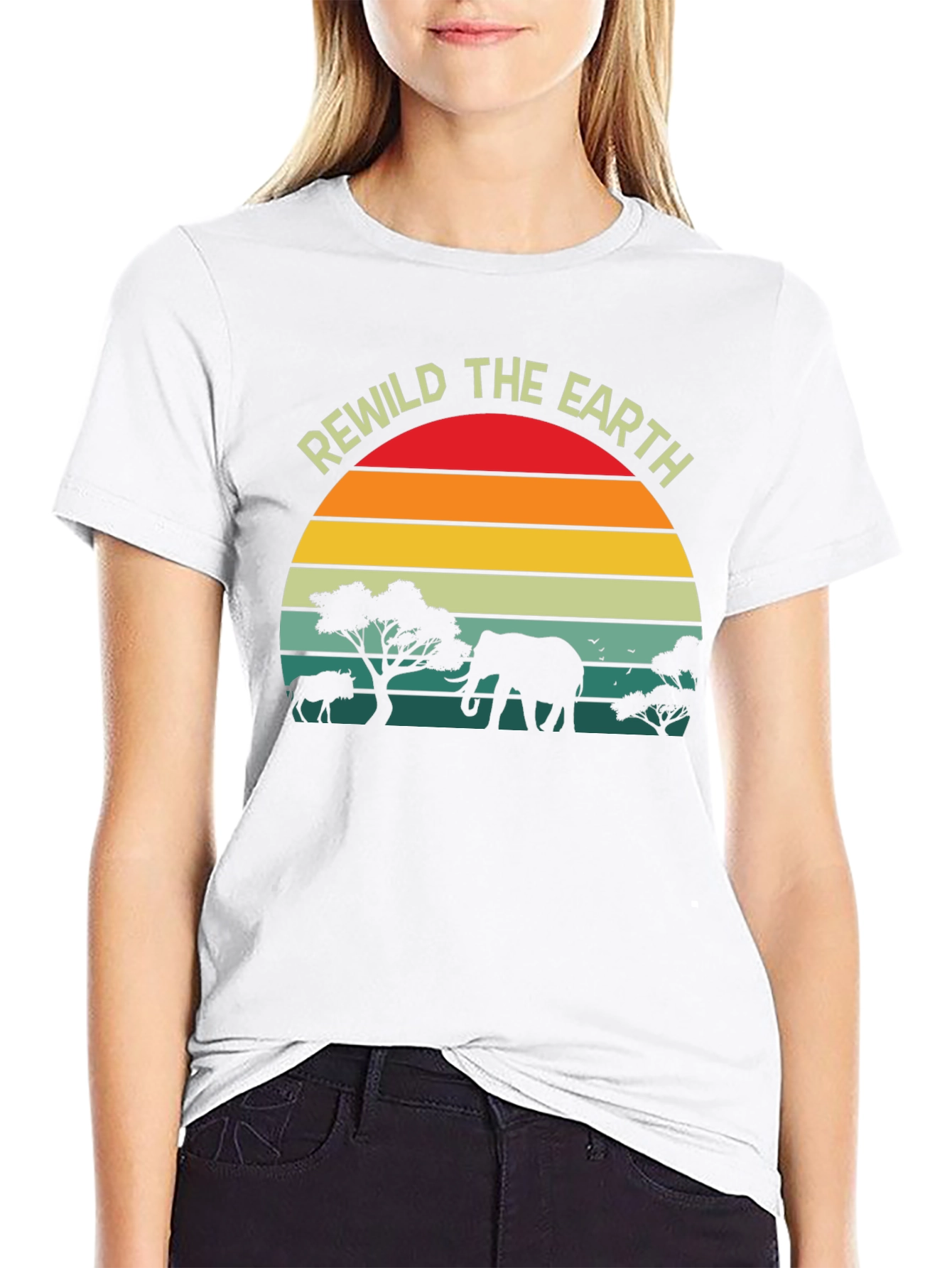 Rewild the Earth Graphic T-Shirt - Wildlife Conservation Tee